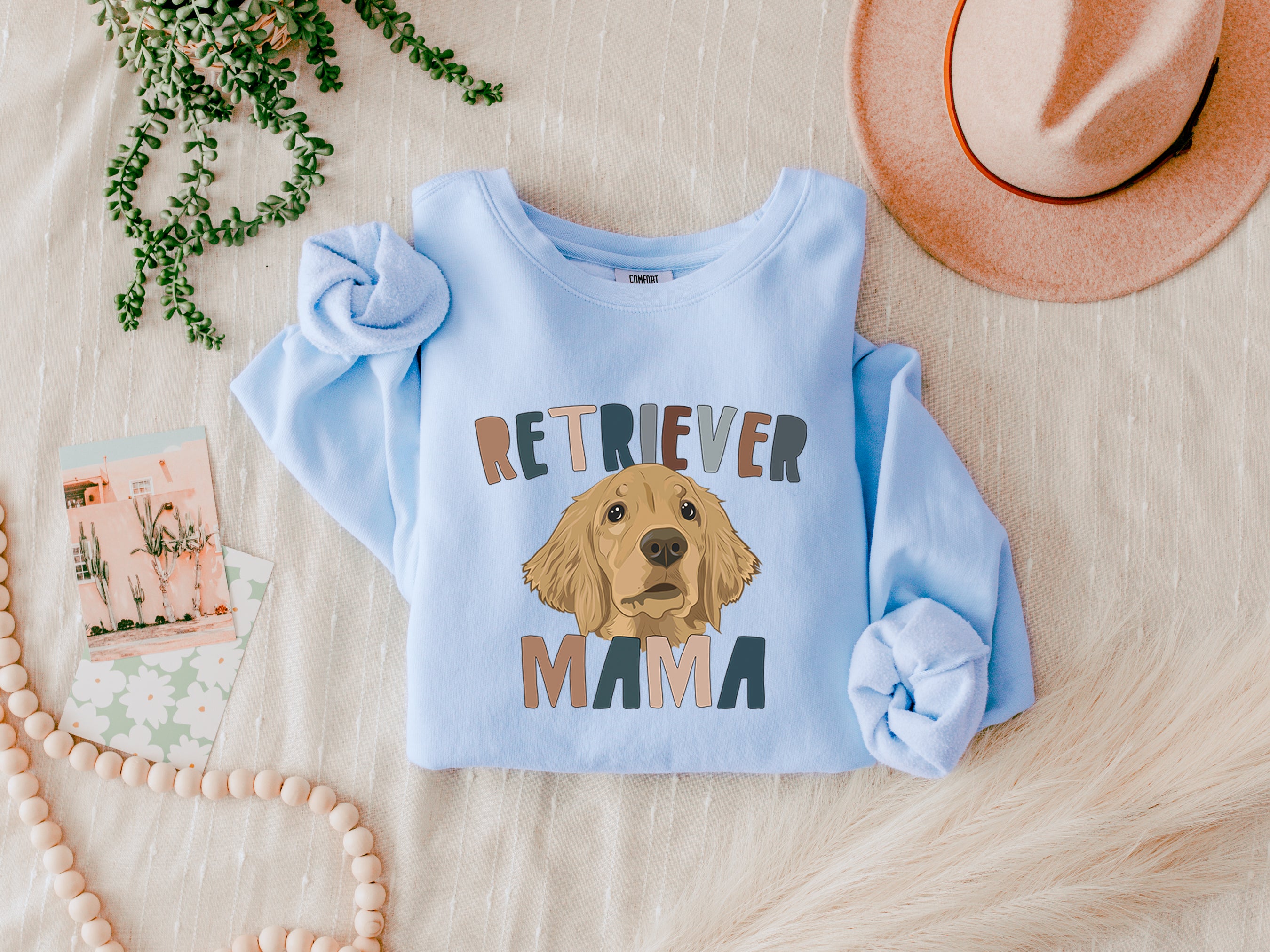 Golden Retriever Dog mom Fall Garment Dyed Comfort Colors Sweatshirt