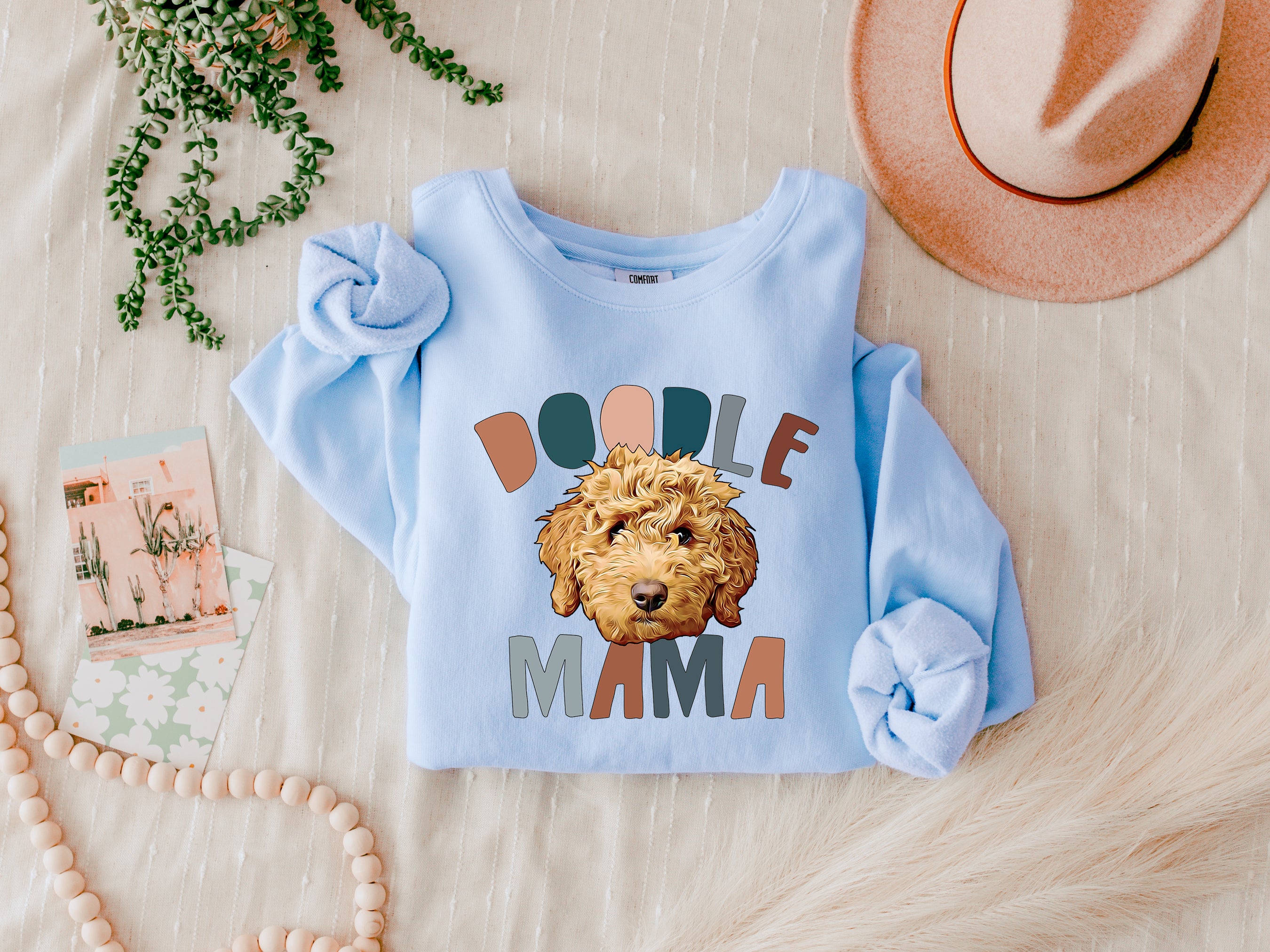 Golden Doodle Dog mom Fall Garment Dyed Comfort Colors Sweatshirt