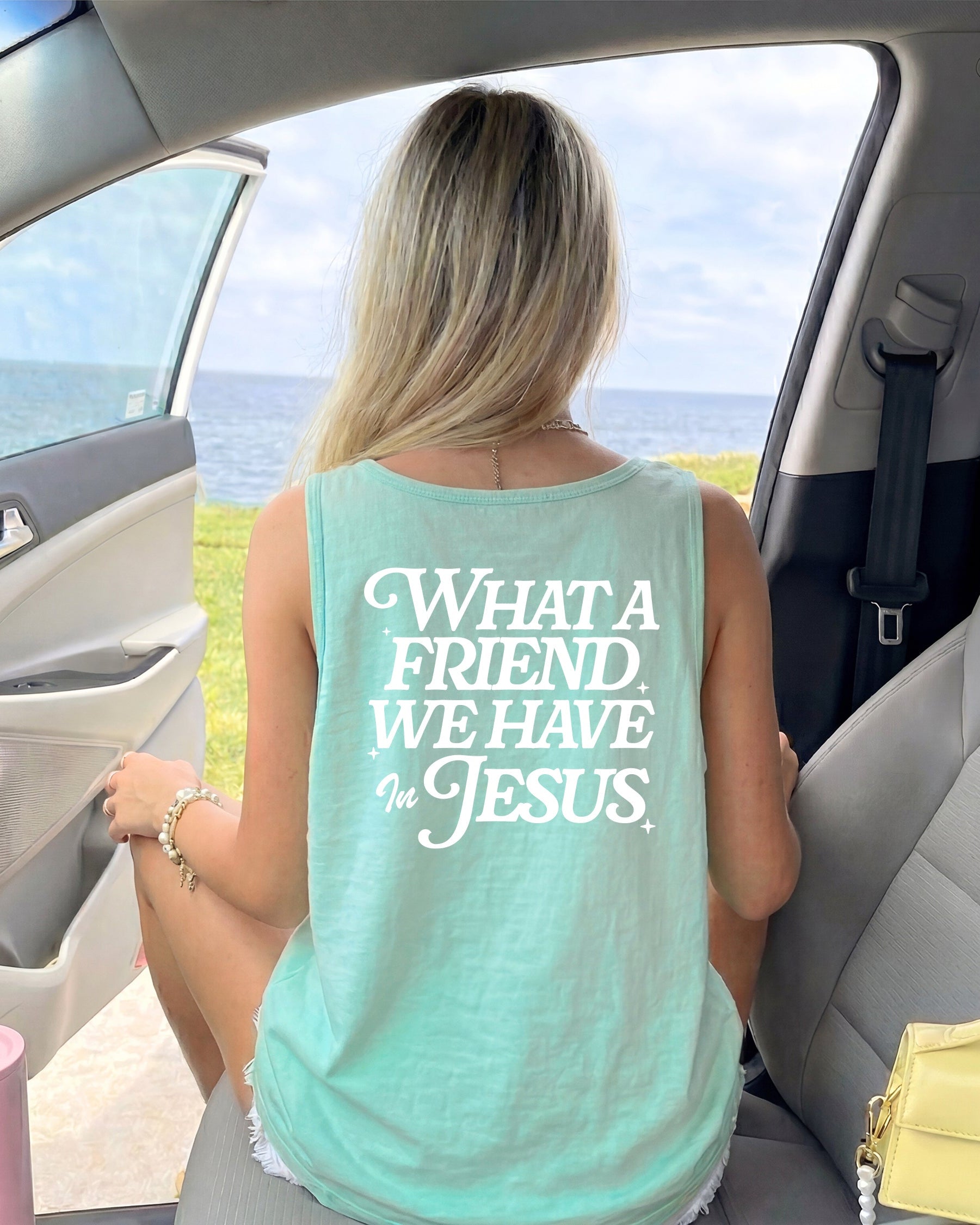 What a friend we have in Jesus Psalm Christian Comfort Colors Tank Top Faith Bible Jesus