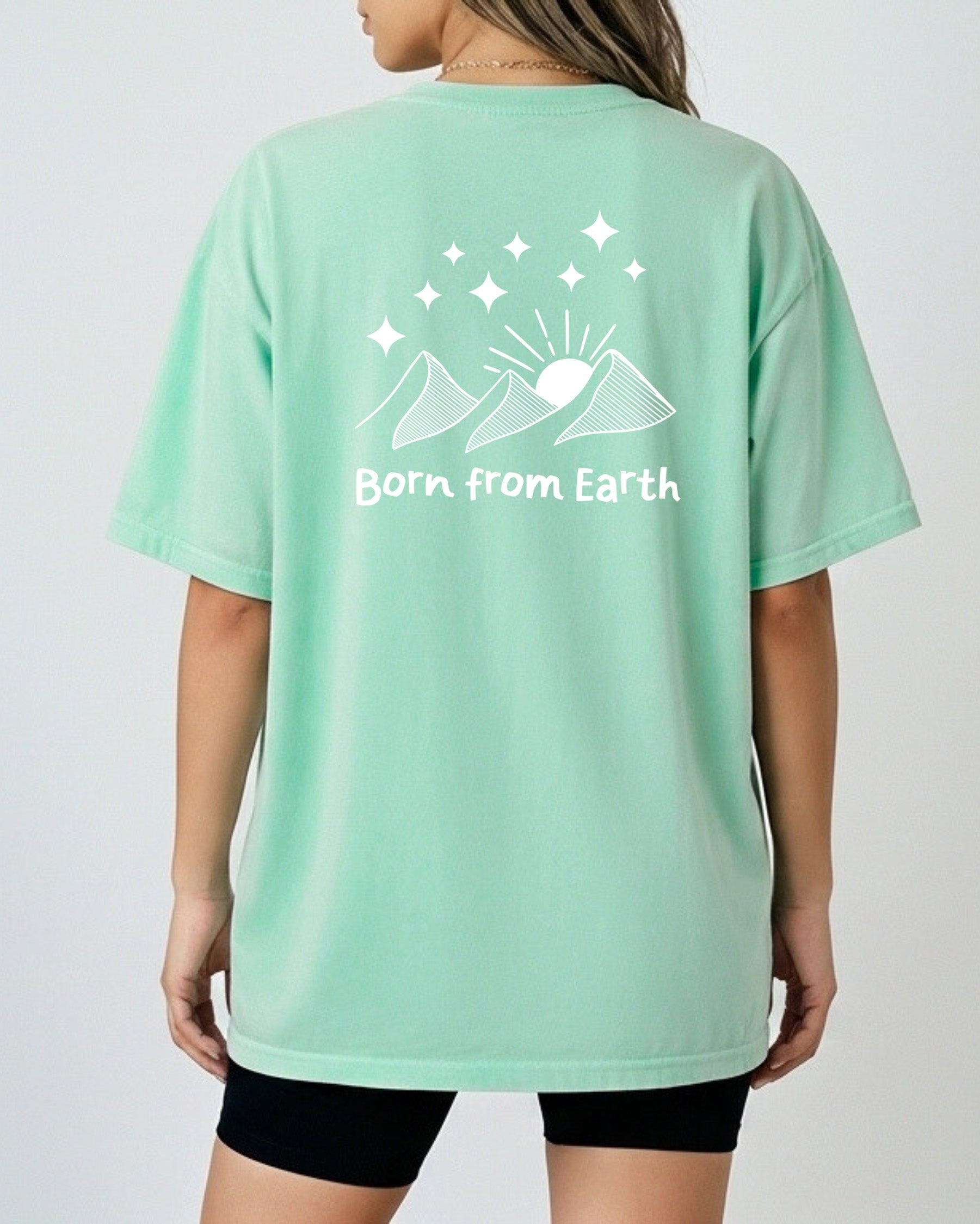 Born from Earth Wild Sun Lake Comfort Colors Pocket T-Shirt – Nature Camping Outdoor Graphic Tee
