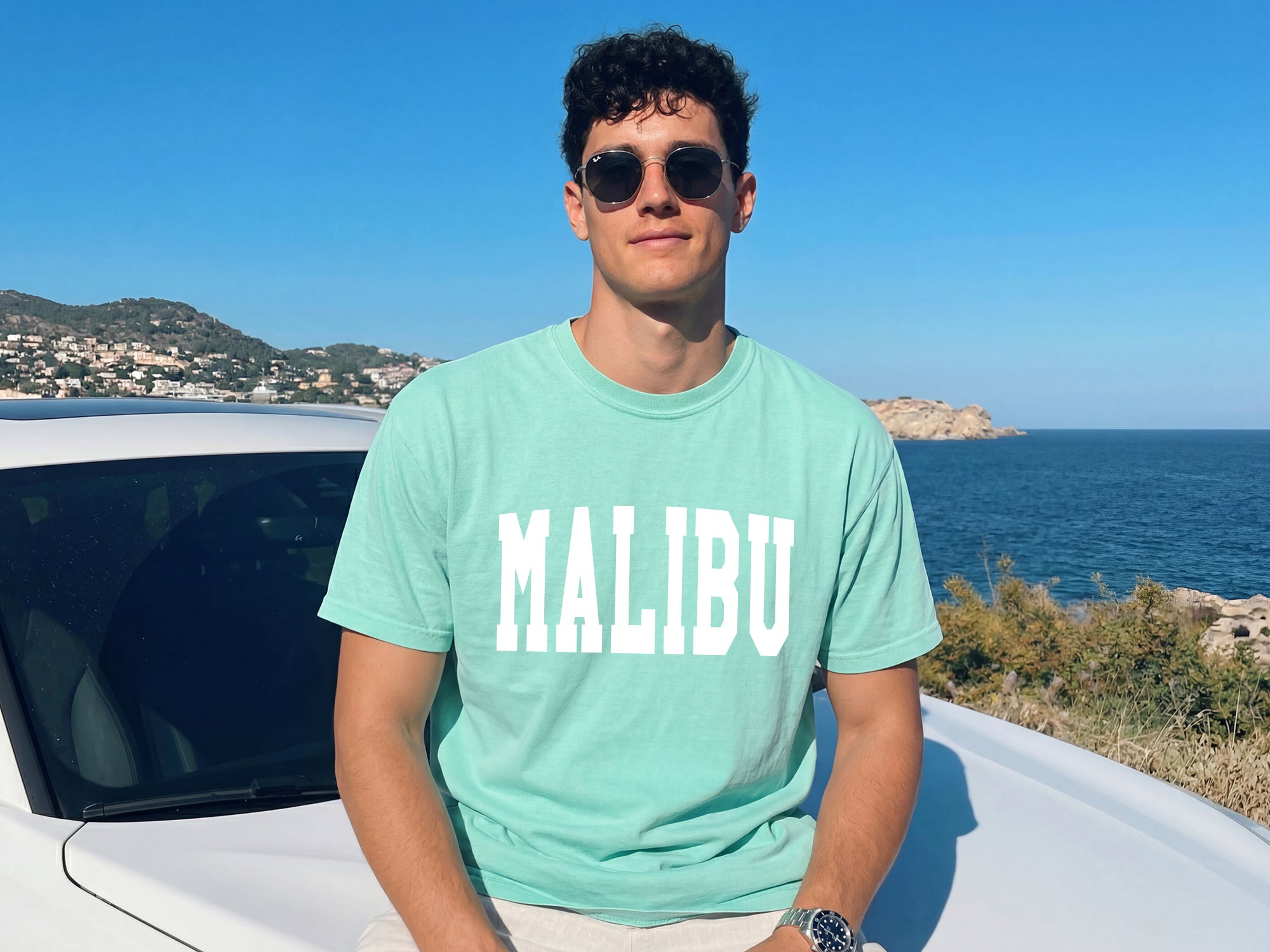 Malibu State City College Comfort Colors T Shirt Vacation Beach Lake Summer