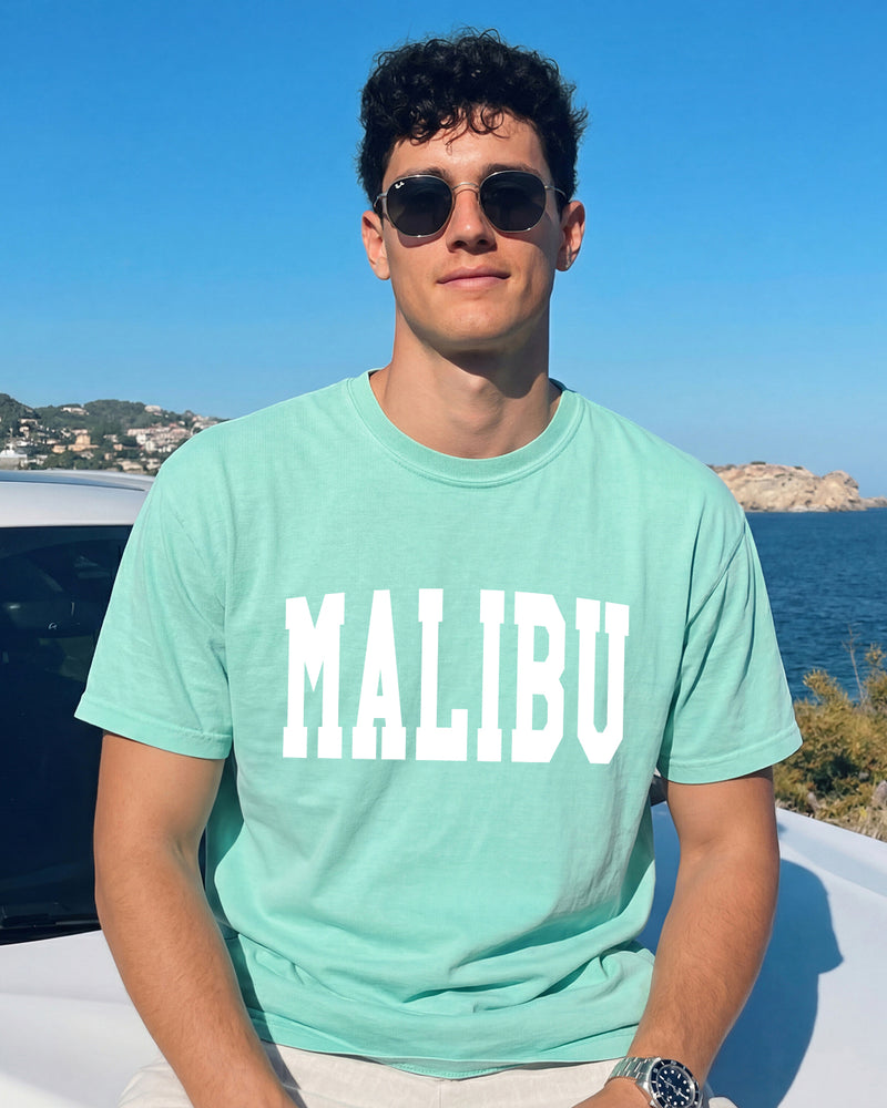 Malibu State City College Comfort Colors T Shirt Vacation Beach Lake Summer