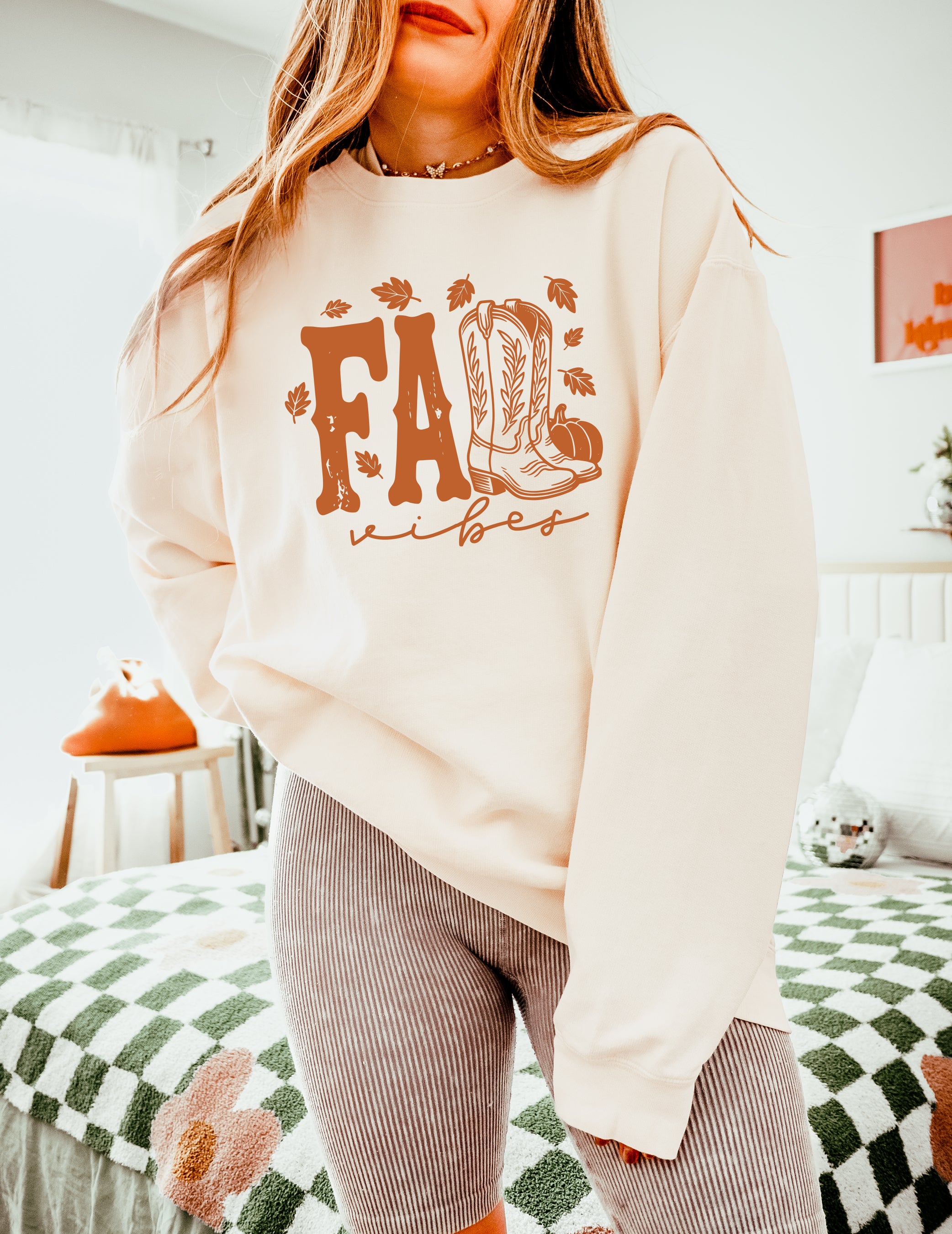 Fall Western Boots Autumn Season Thanksgiving day 100% cotton Garment Dyed Comfort Colors Sweatshirt