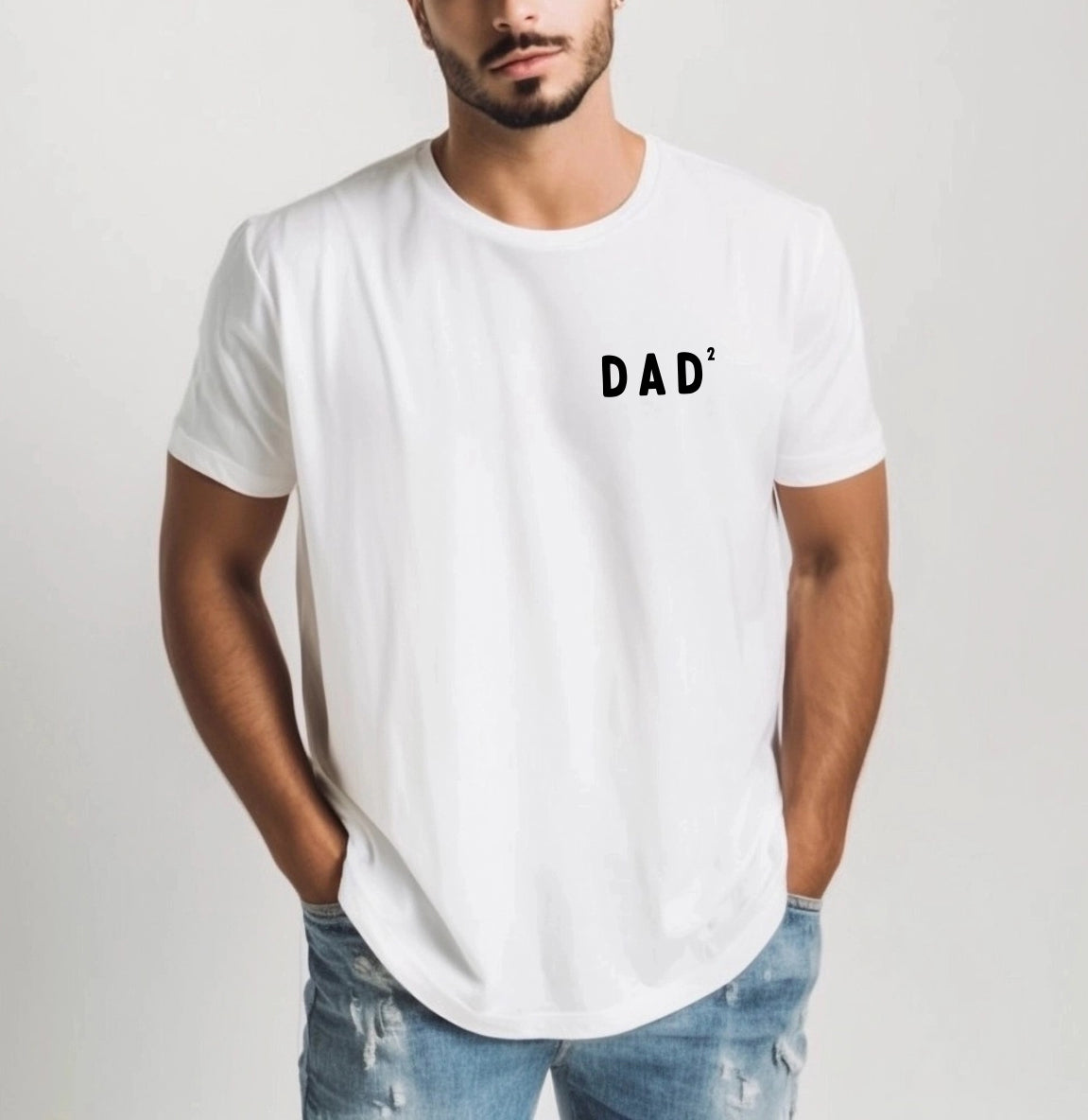 Dad of Two Comfort Colors T Shirt (squared 2) Father's day