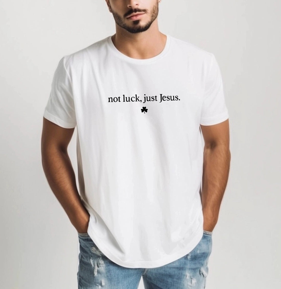 Not Luck, Just Jesus St. Patrick's Day Theme Comfort Colors T Shirt