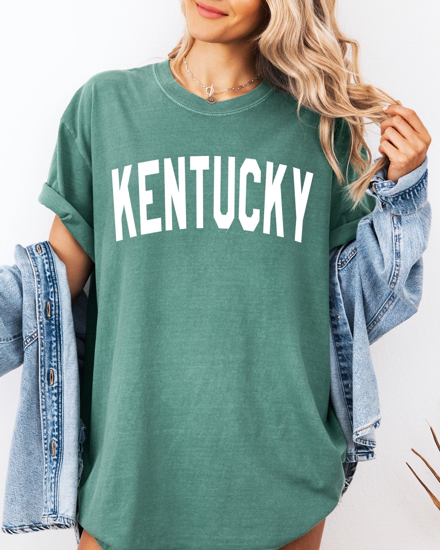 Kentucky State City Comfort Colors T Shirt (Condensed Font)