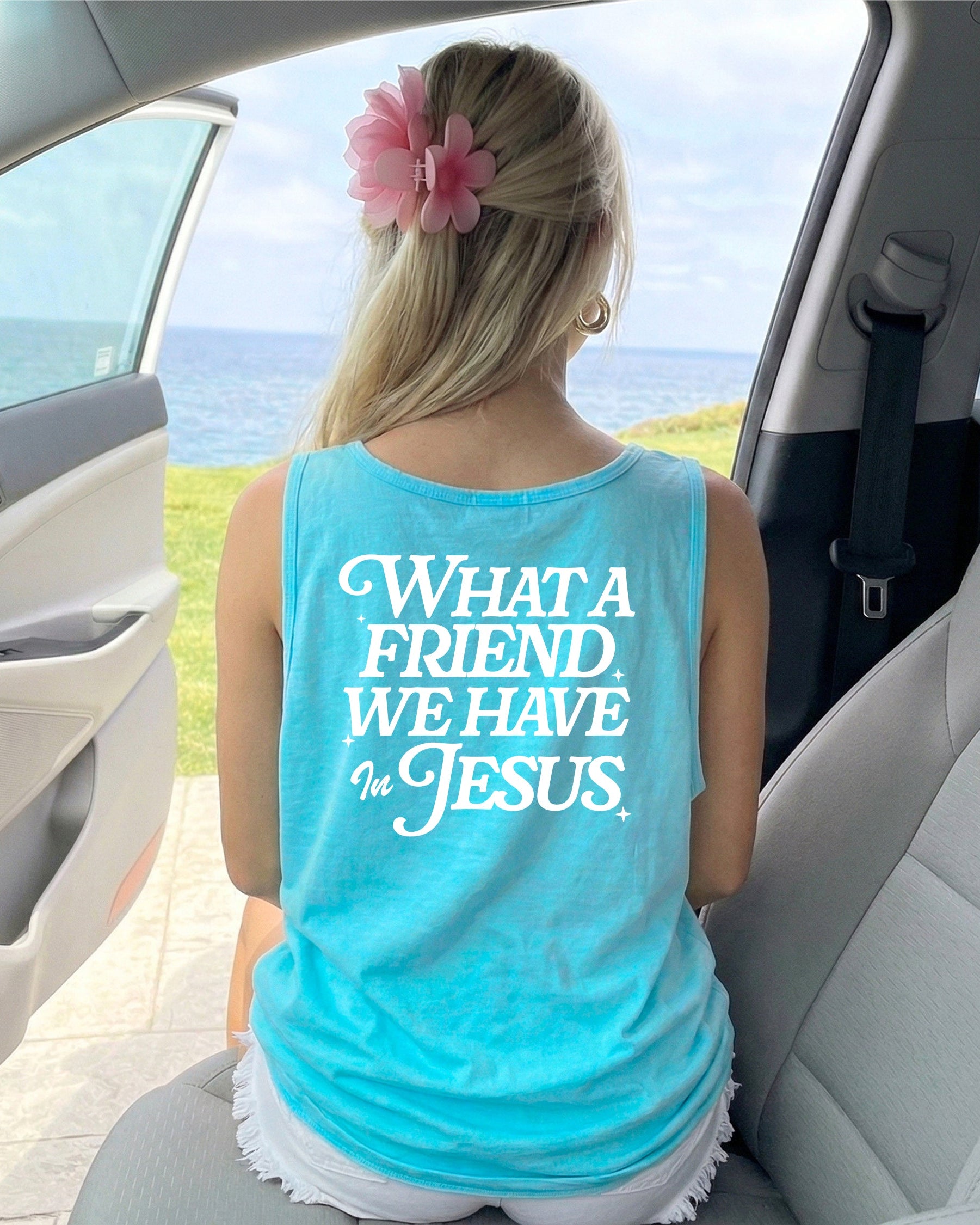 What a friend we have in Jesus Psalm Christian Comfort Colors Tank Top Faith Bible Jesus