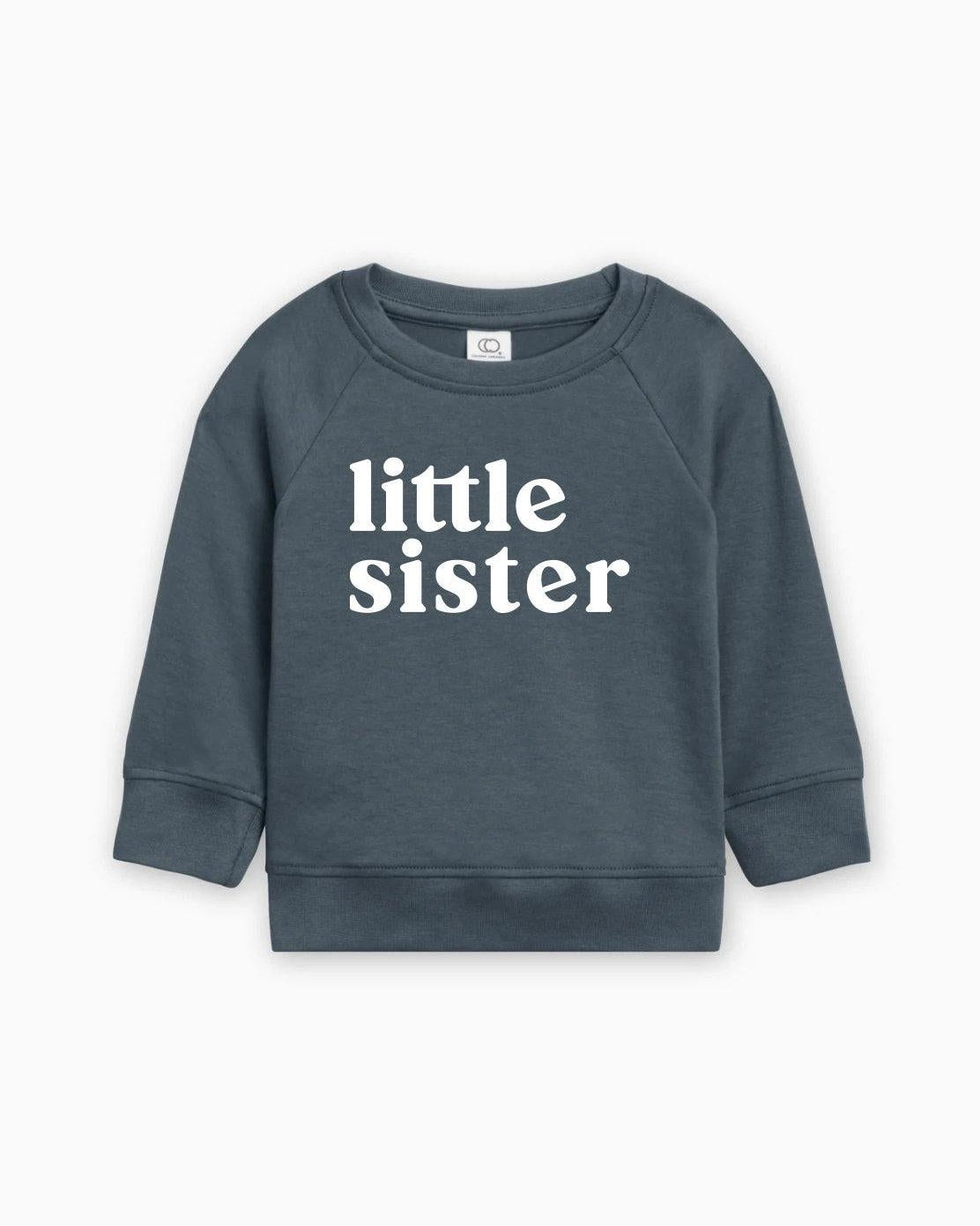 Little Sister Organic Cotton Baby Toddler Girl Pullover (Serif)