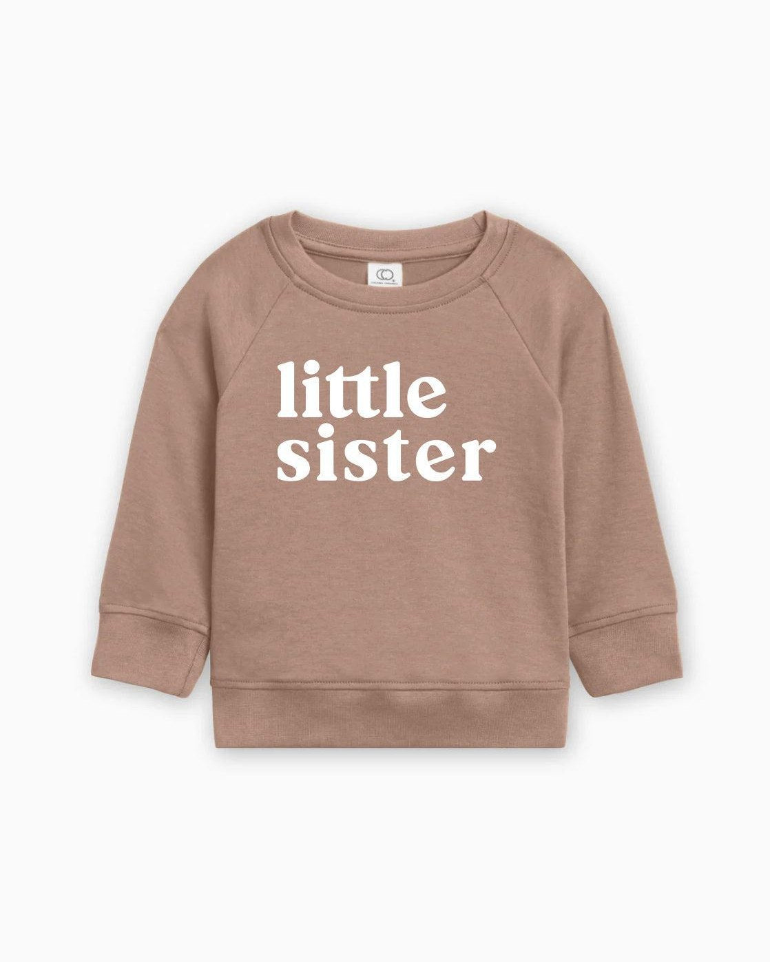 Little Sister Organic Cotton Baby Toddler Girl Pullover (Serif)