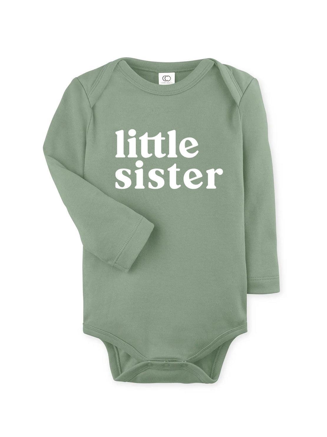 Little Sister Organic Cotton bodysuit (Serif)