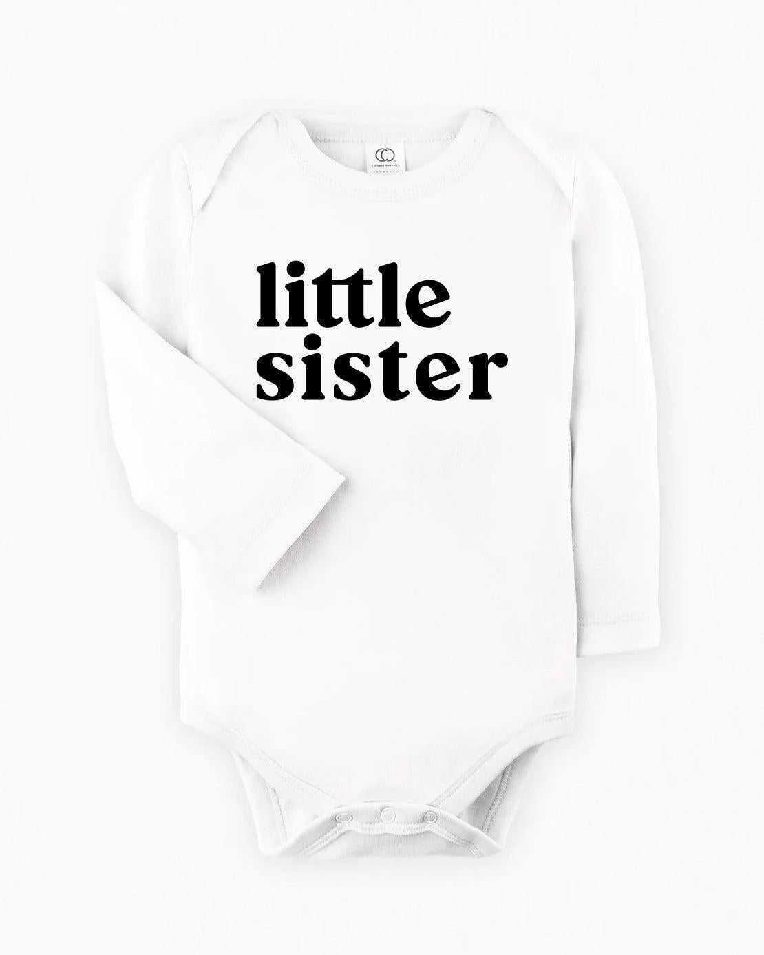 Little Sister Organic Cotton bodysuit (Serif)