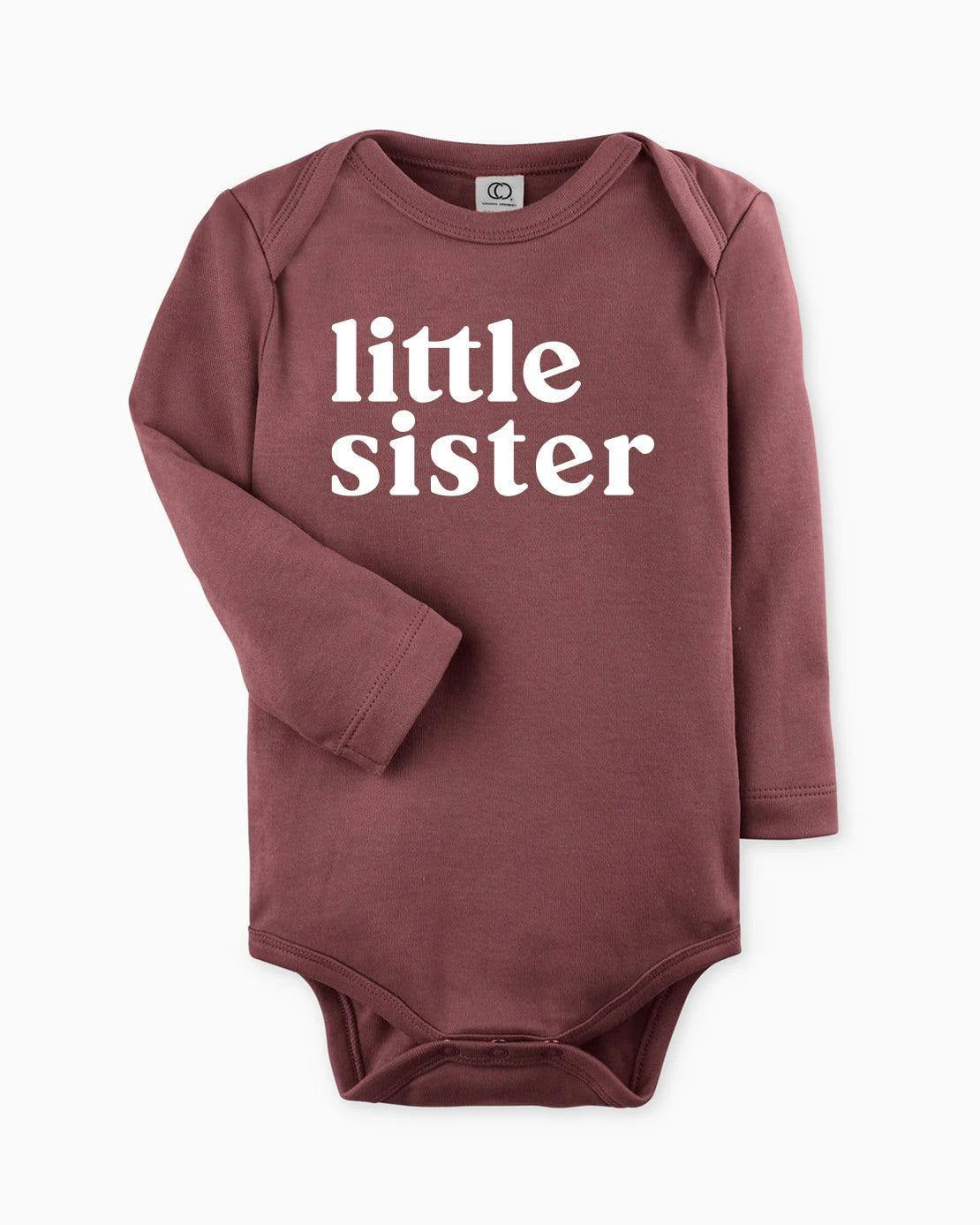 Little Sister Organic Cotton bodysuit (Serif)