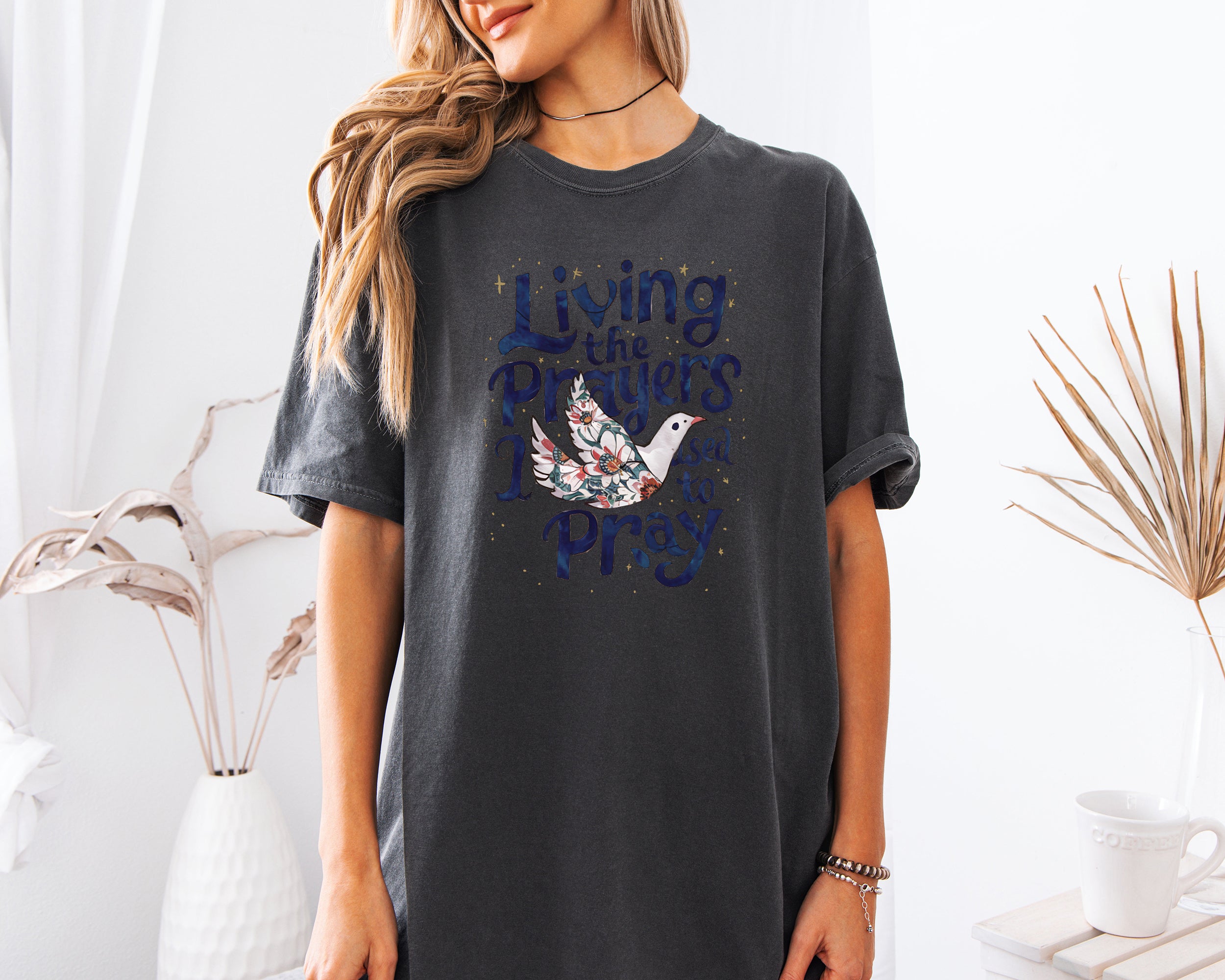 Living the prayer Christian Comfort Colors Garment Dyed T Shirt