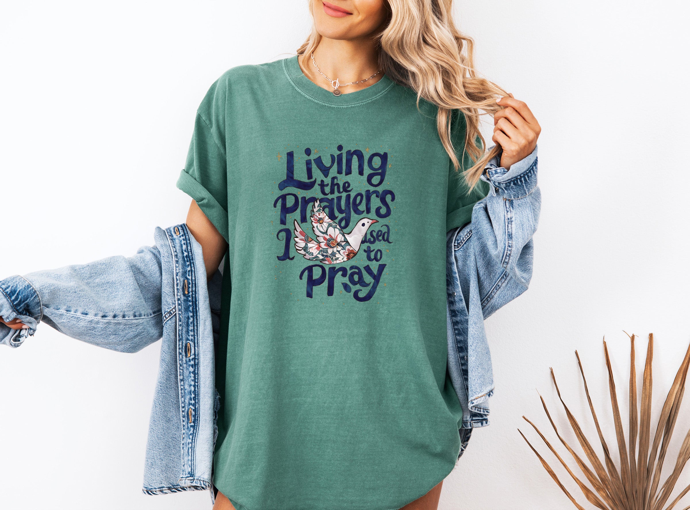 Living the prayer Christian Comfort Colors Garment Dyed T Shirt