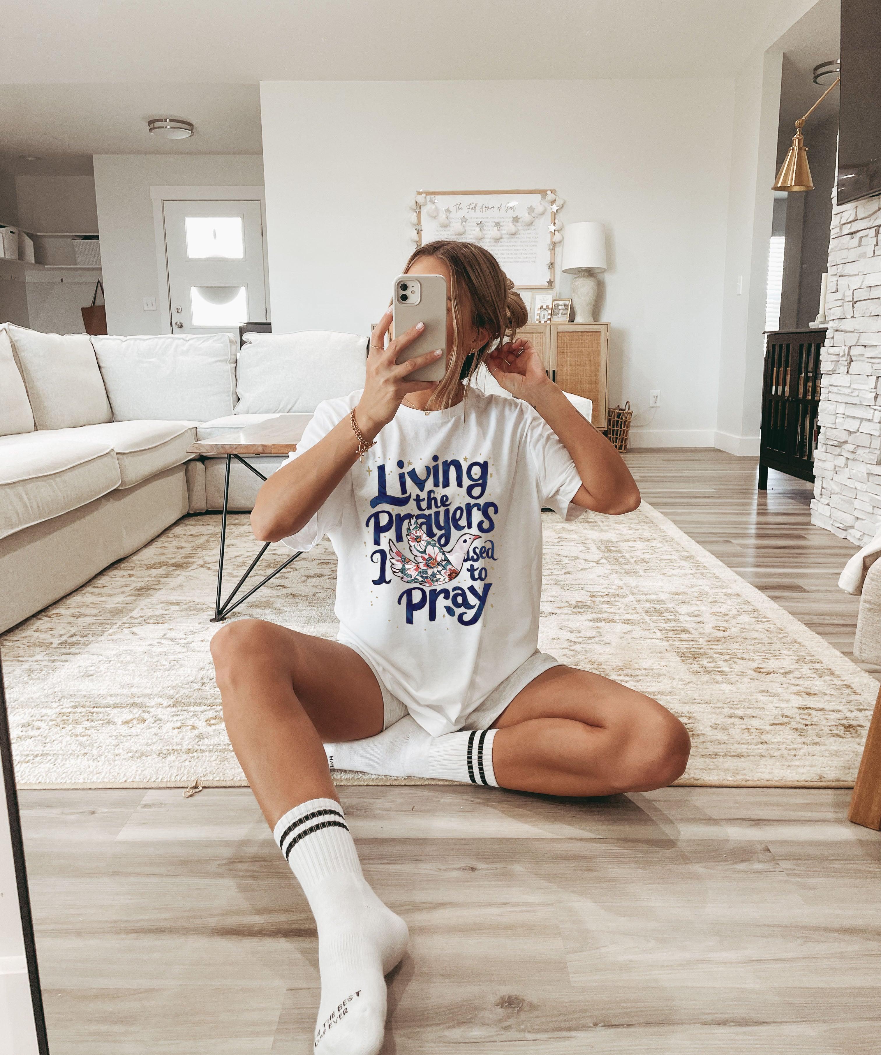 Living the prayer Christian Comfort Colors Garment Dyed T Shirt