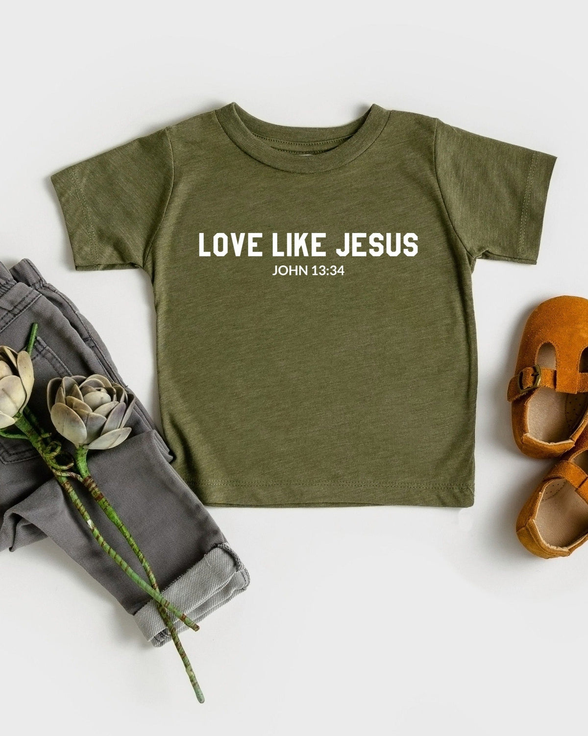 Love Like Jesus Christian Bible Baby and Toddler and Youth T shirt | Thanksgiving