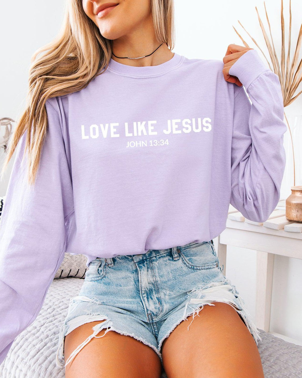 Love Like Jesus Christian Comfort Colors Long Sleeve Shirt