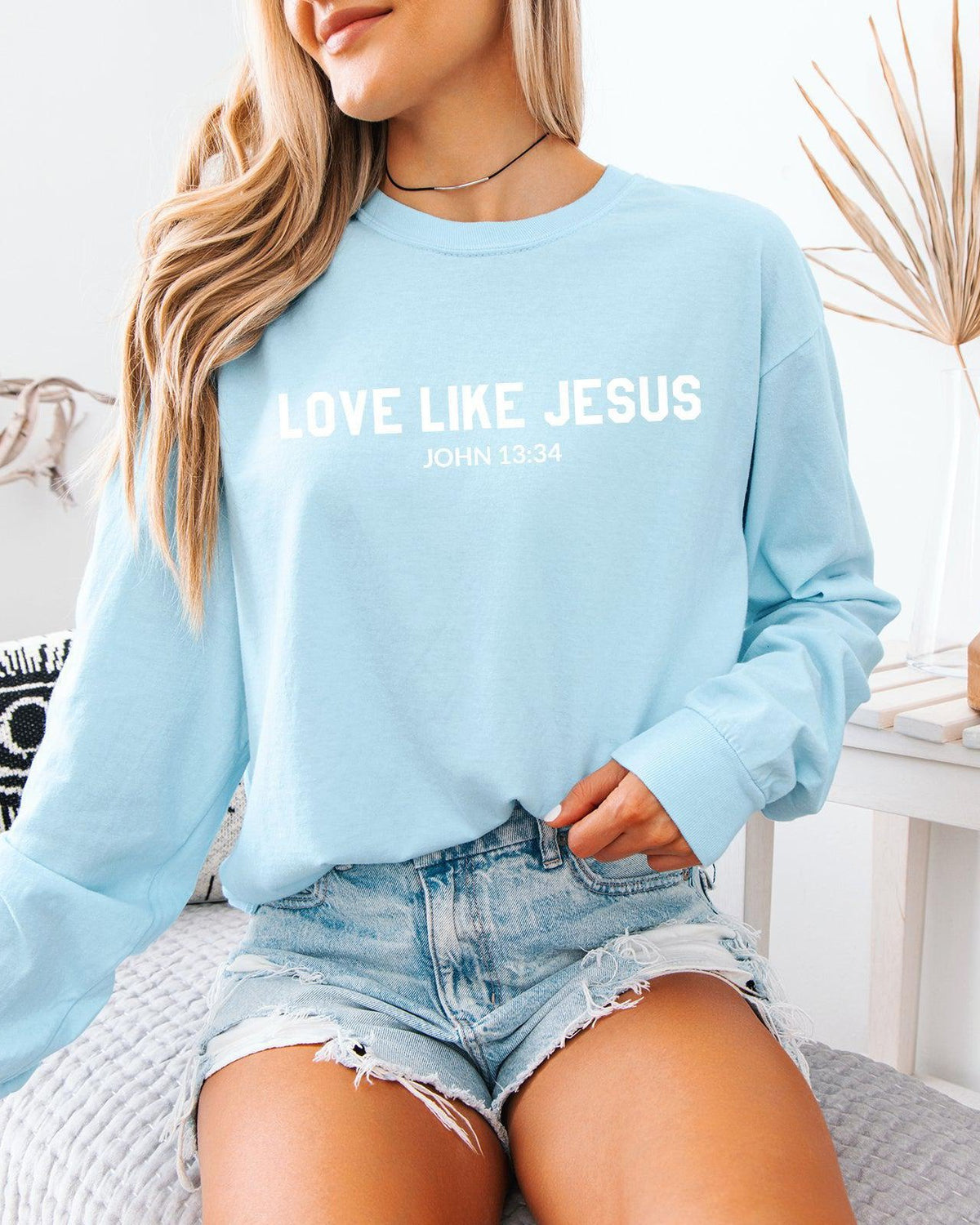 Love Like Jesus Christian Comfort Colors Long Sleeve Shirt