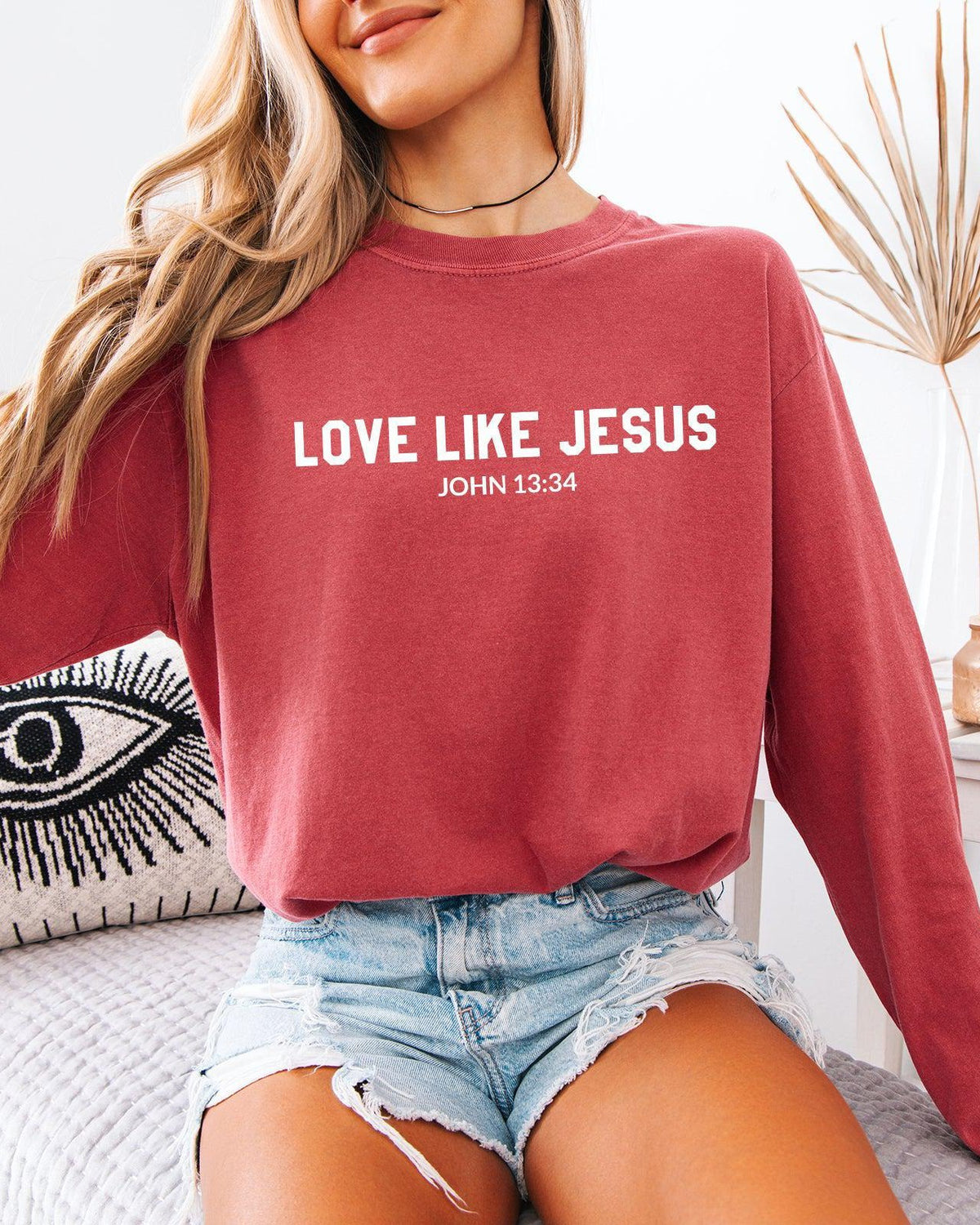 Love Like Jesus Christian Comfort Colors Long Sleeve Shirt