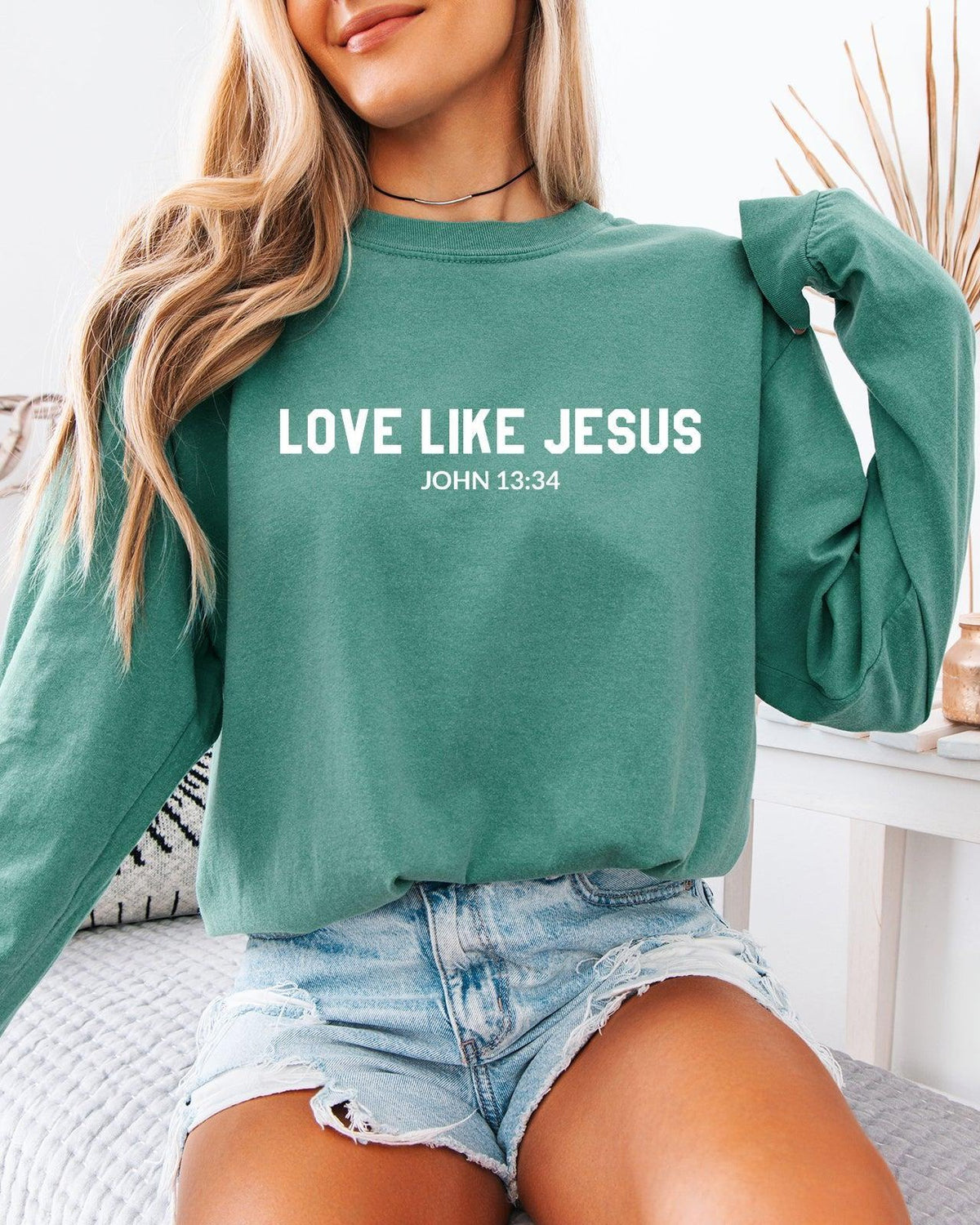 Love Like Jesus Christian Comfort Colors Long Sleeve Shirt