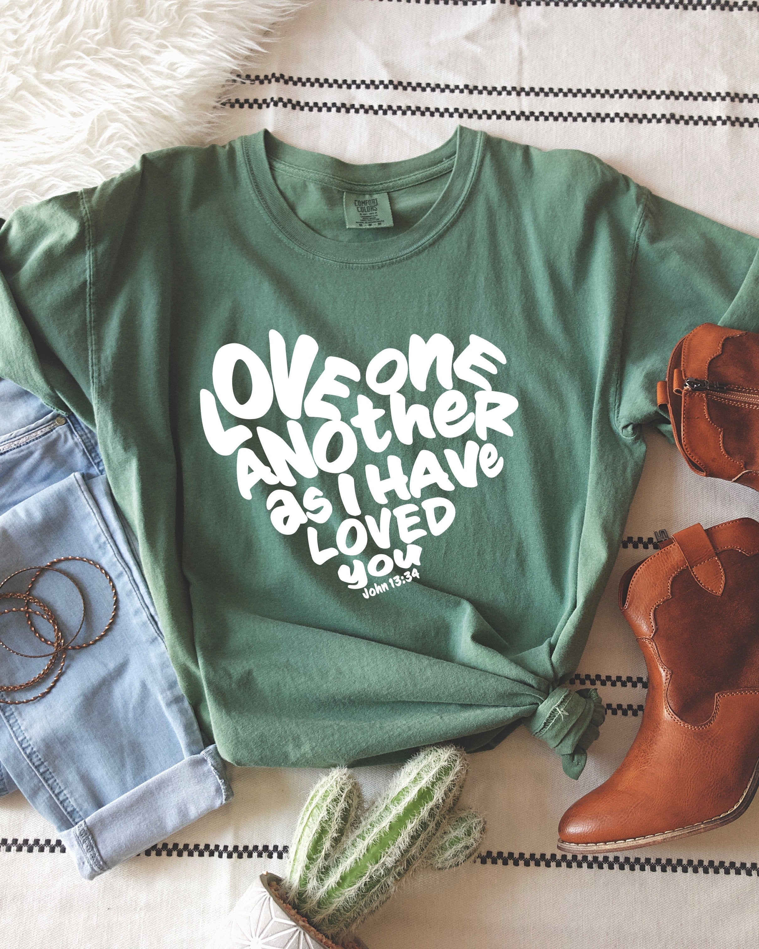 Love One another Christian Comfort Colors T Shirt