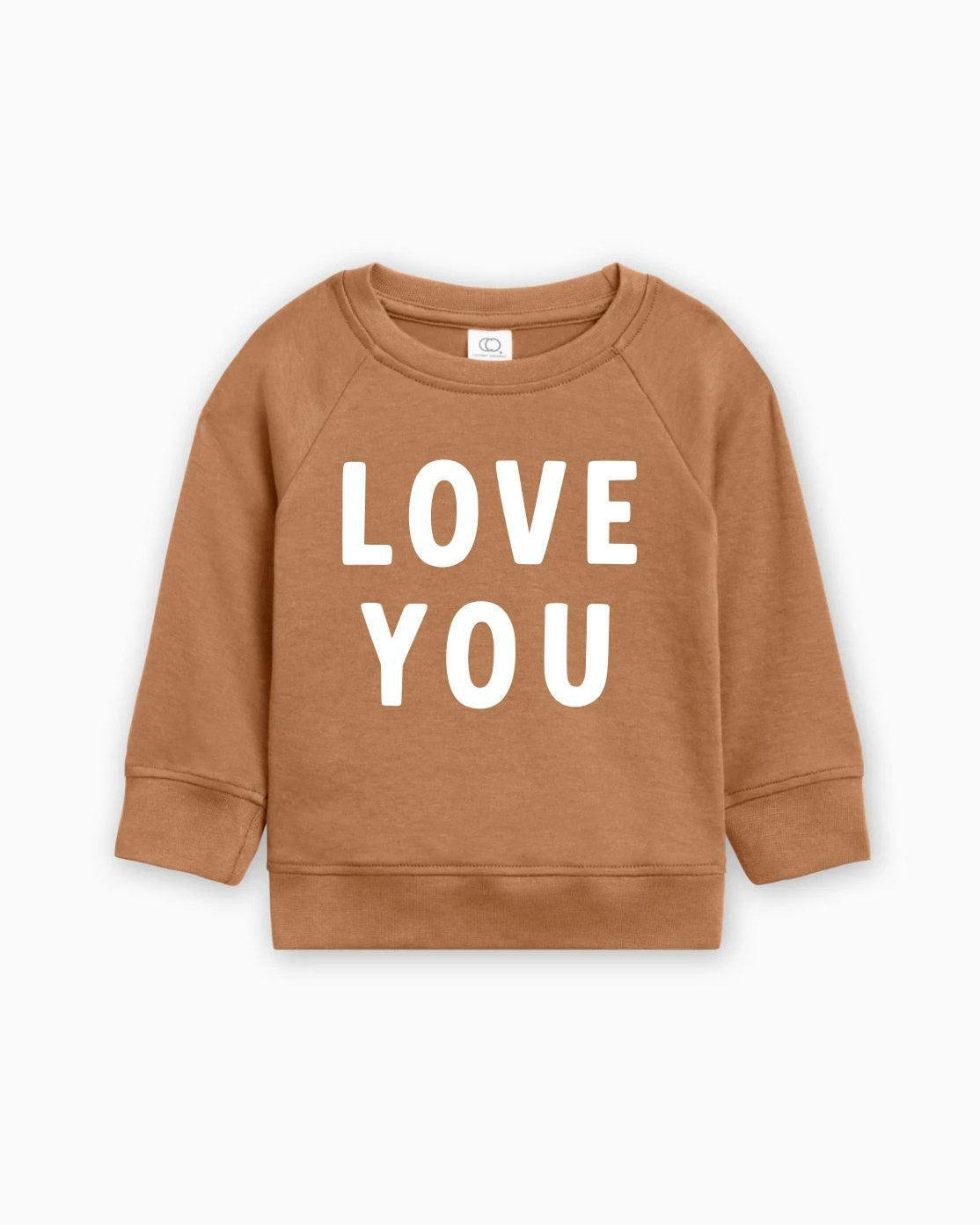 Love You Organic Cotton Baby Toddler Valentine Day Pullover