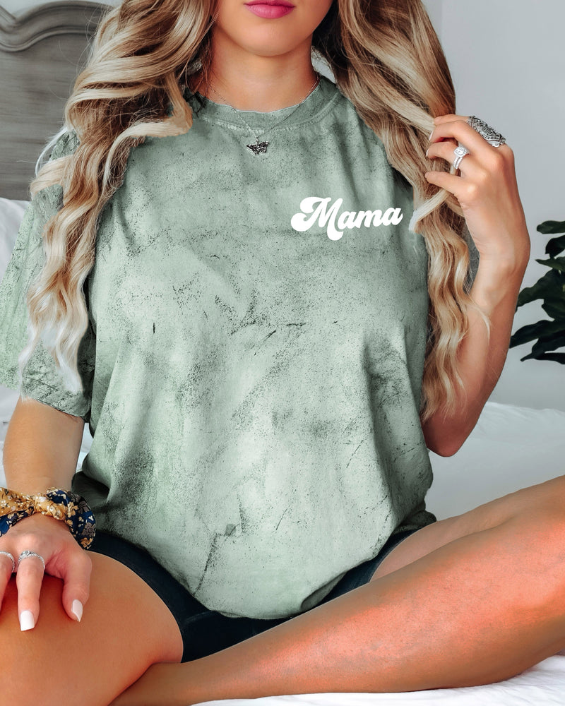 Mama Comfort Colors Graphic Tees (Groovy Left Chest)
