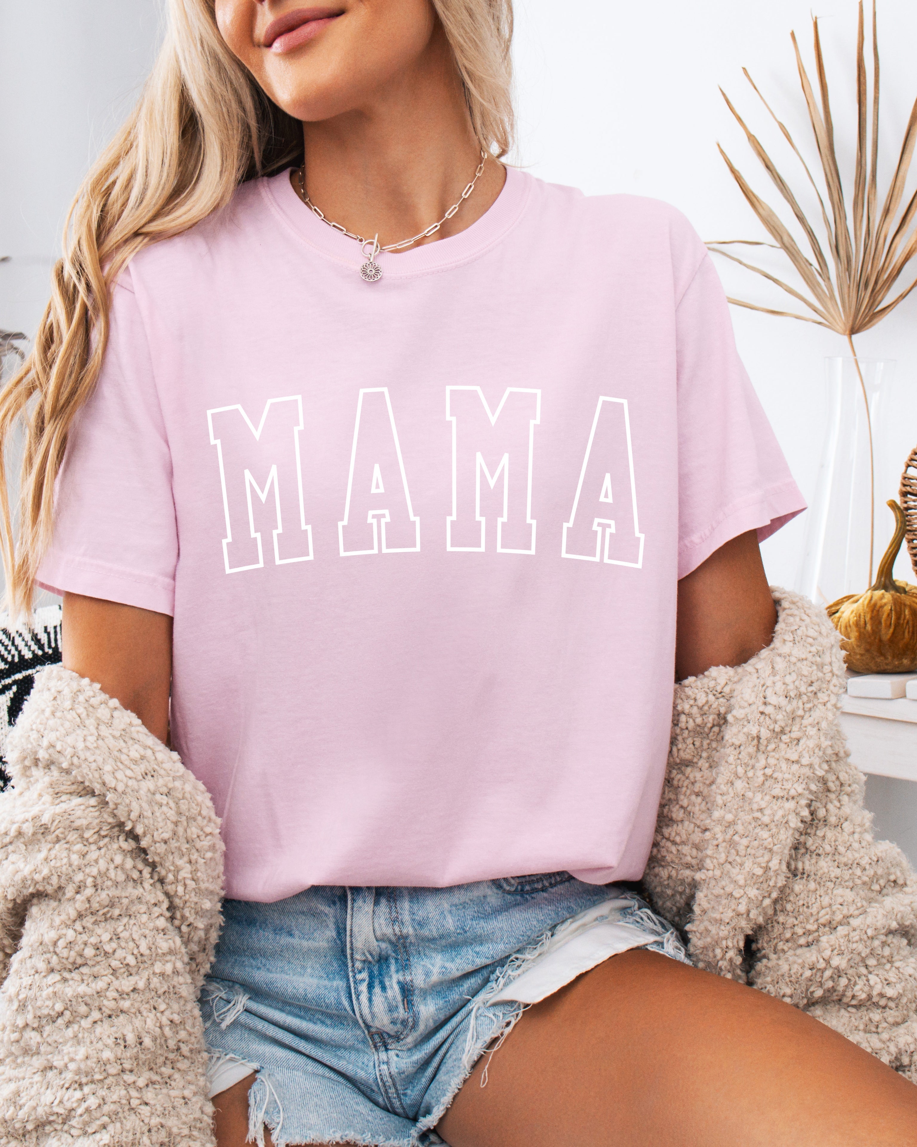 Mama Comfort Colors Graphic Tees (Outlined Font)