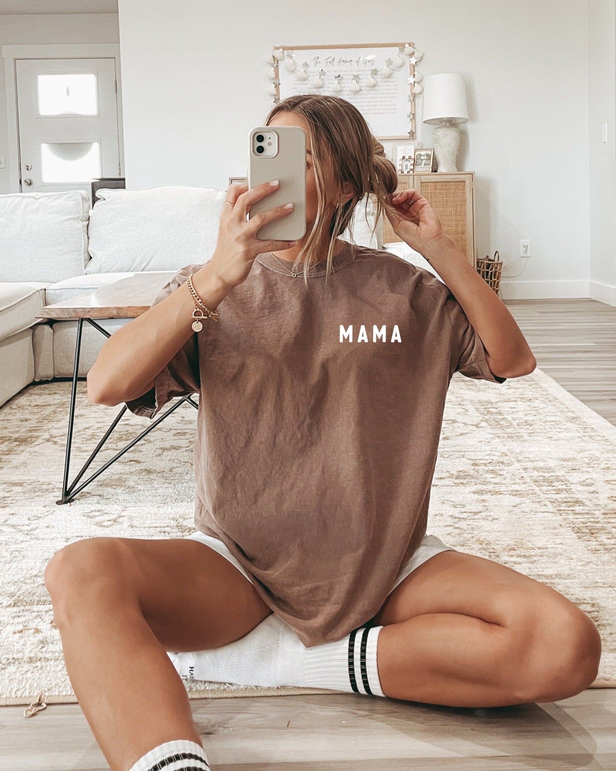Mama Comfort Colors Graphic Tees (Round Font Corner)