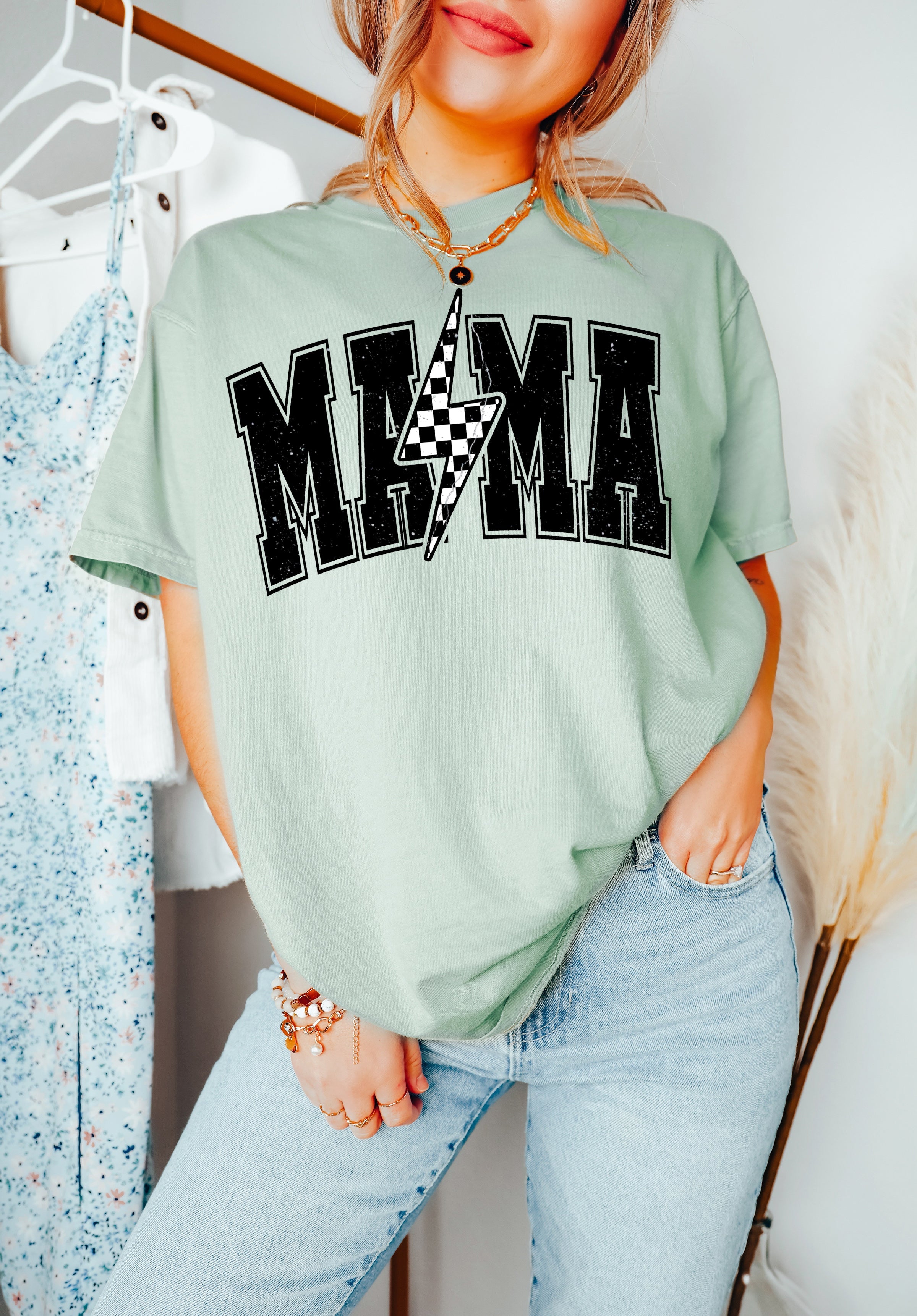 Mama Comfort Colors T Shirt (Lightning Condensed)