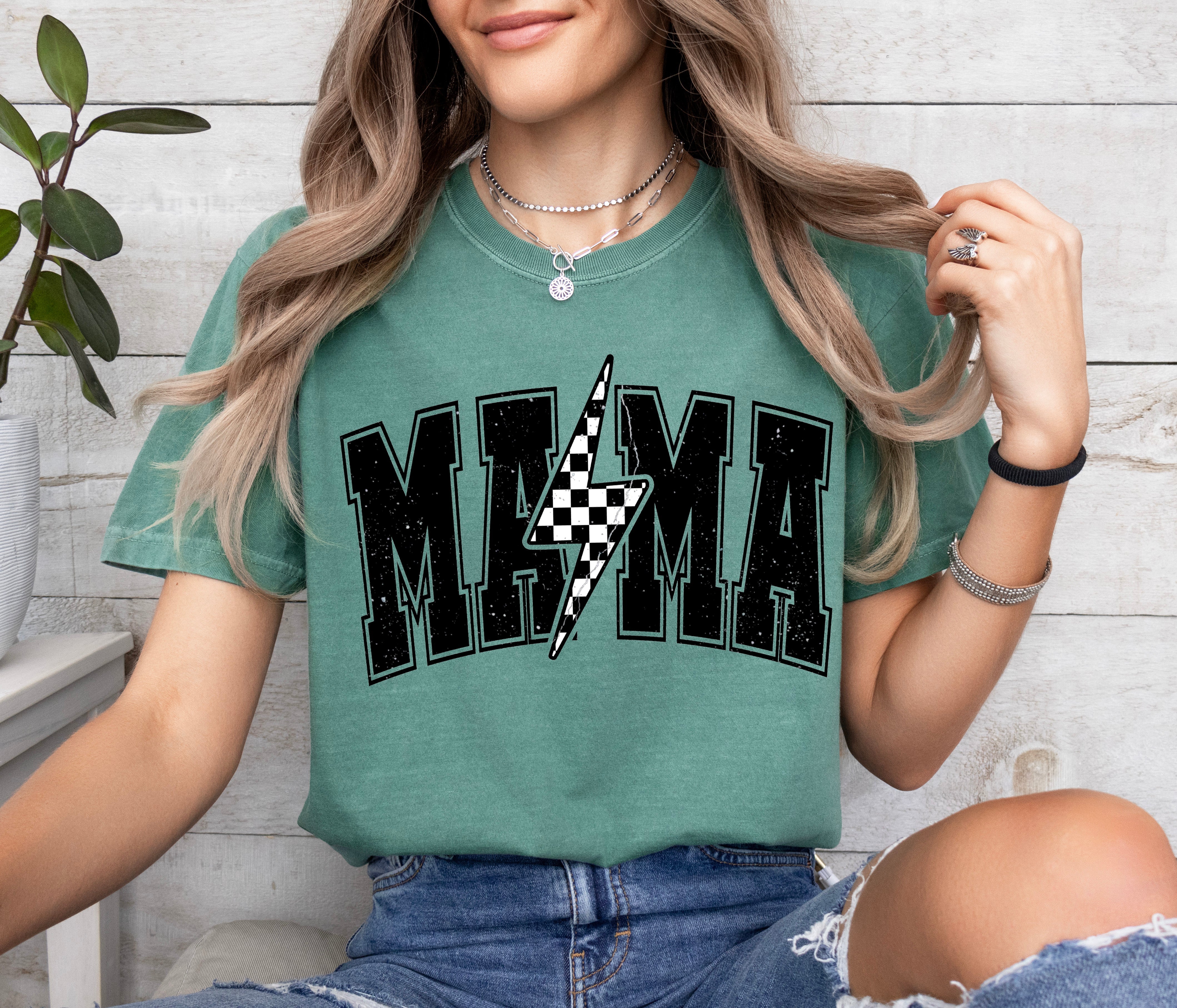 Mama Comfort Colors T Shirt (Lightning Condensed)