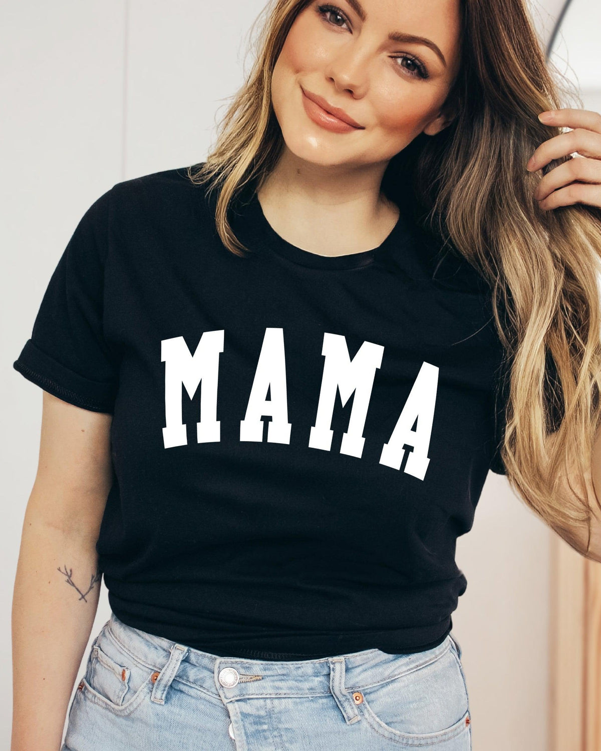 Mama & Dad Family Matching T-shirt (Condensed Font)