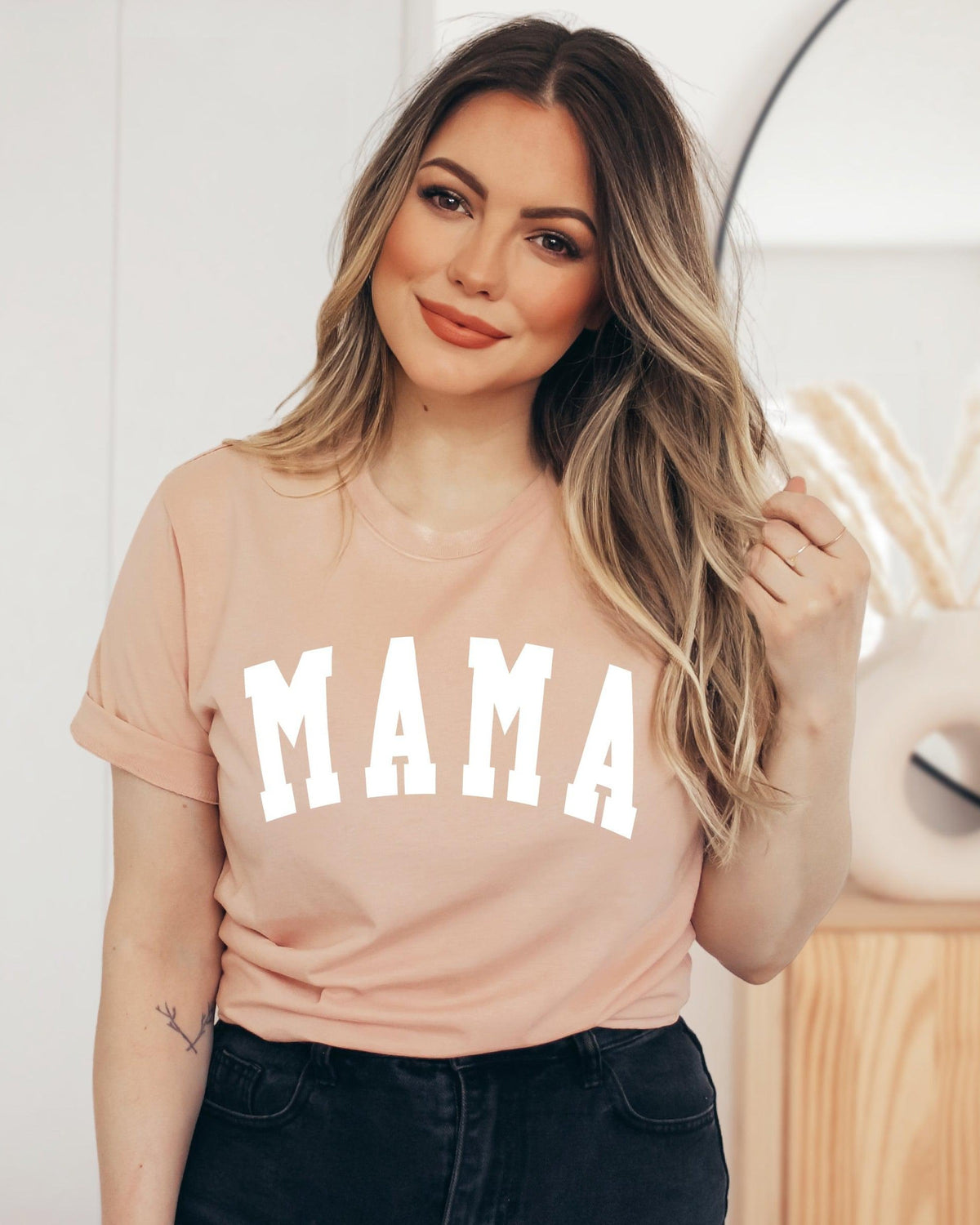 Mama & Dad Family Matching T-shirt (Condensed Font)