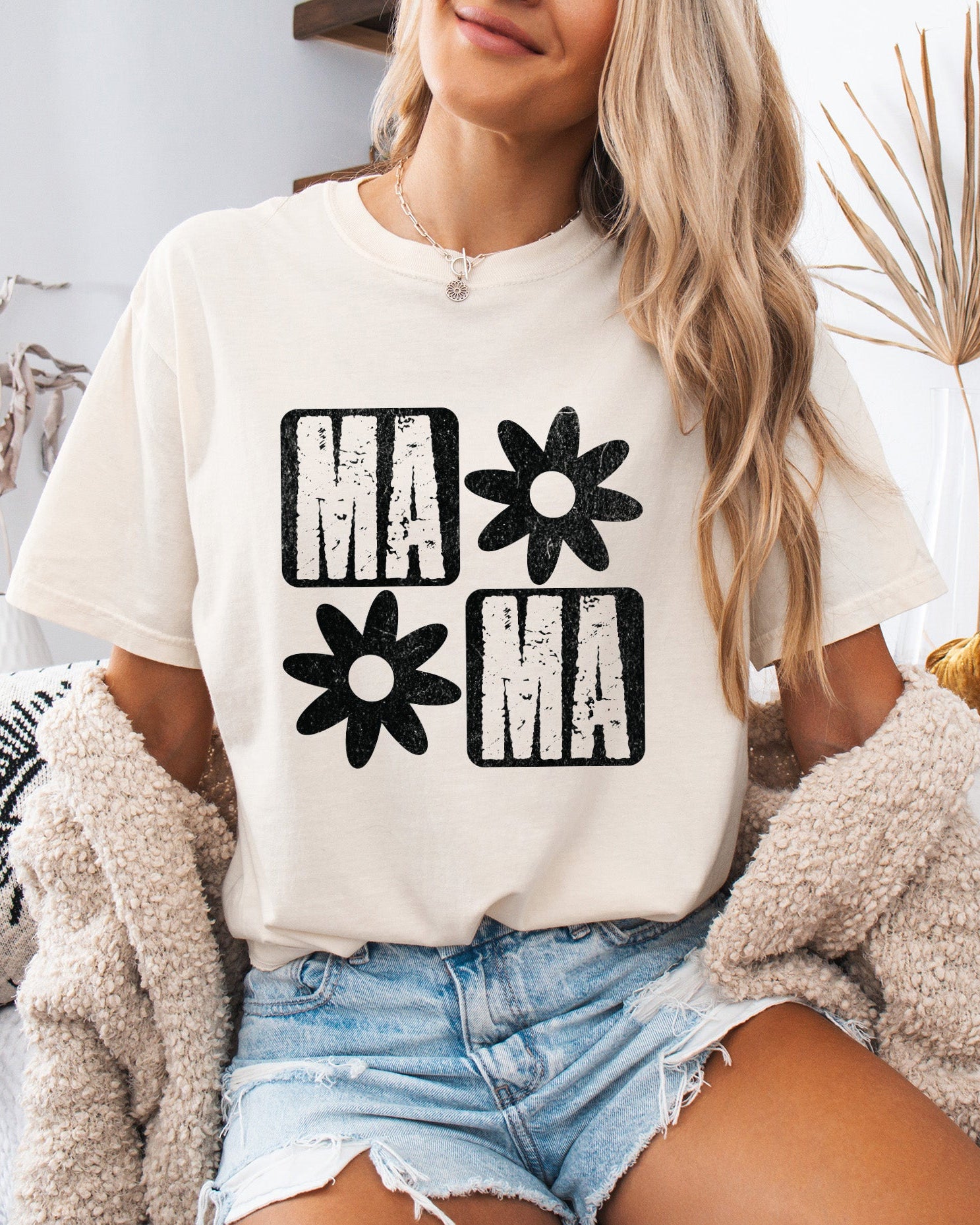 Mama Flower Comfort Colors T Shirt