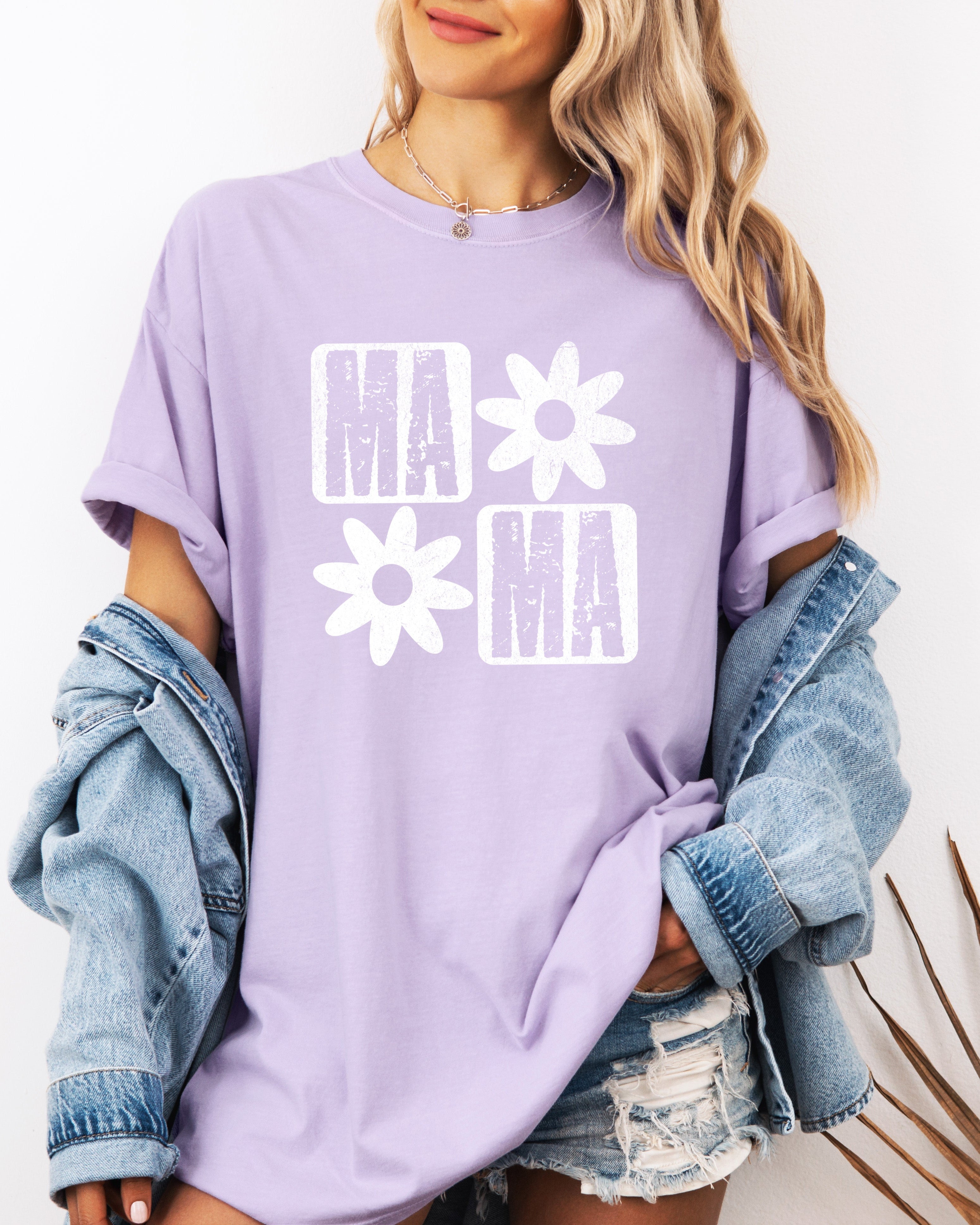 Mama Flower Comfort Colors T Shirt
