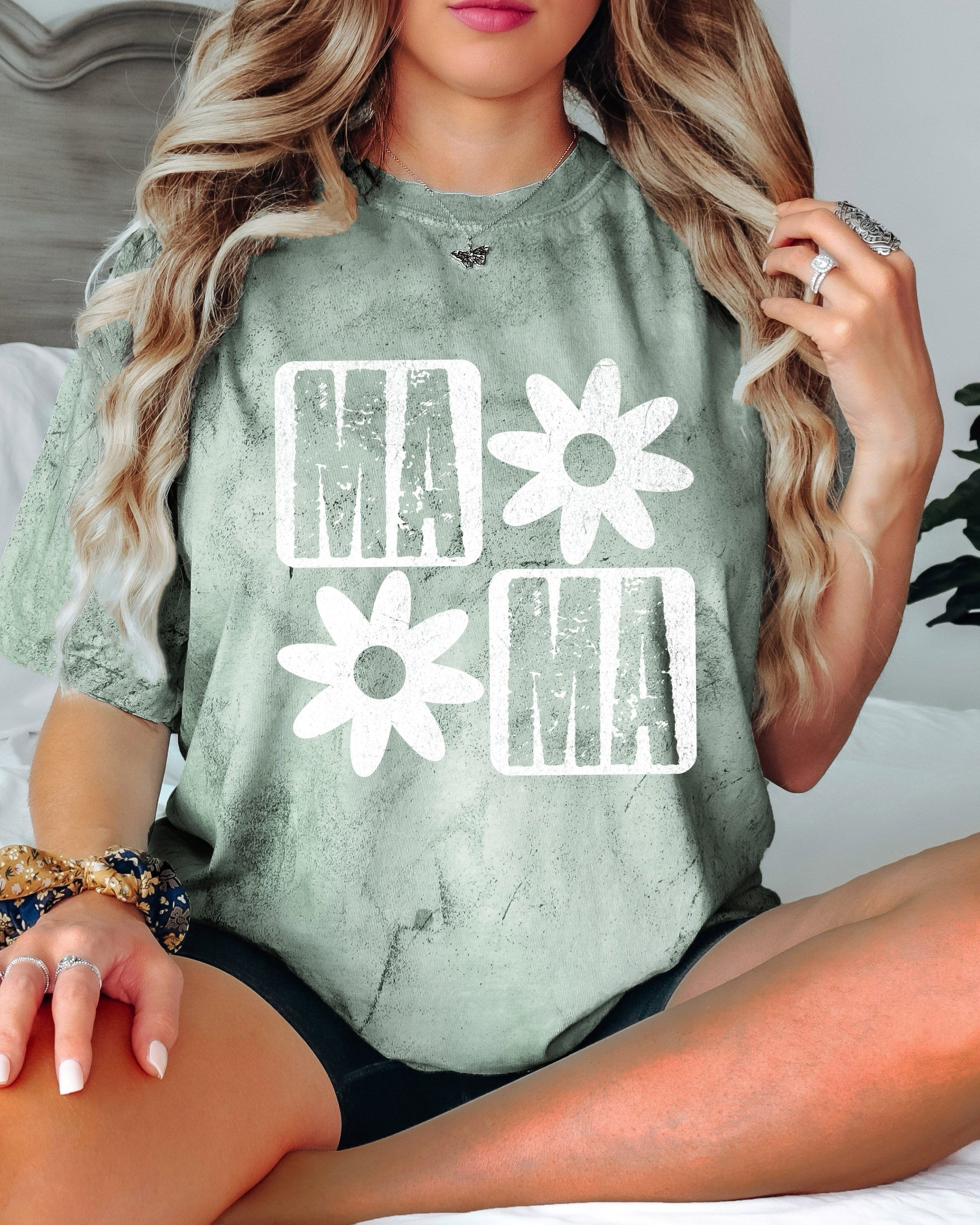 Mama Flower Comfort Colors T Shirt