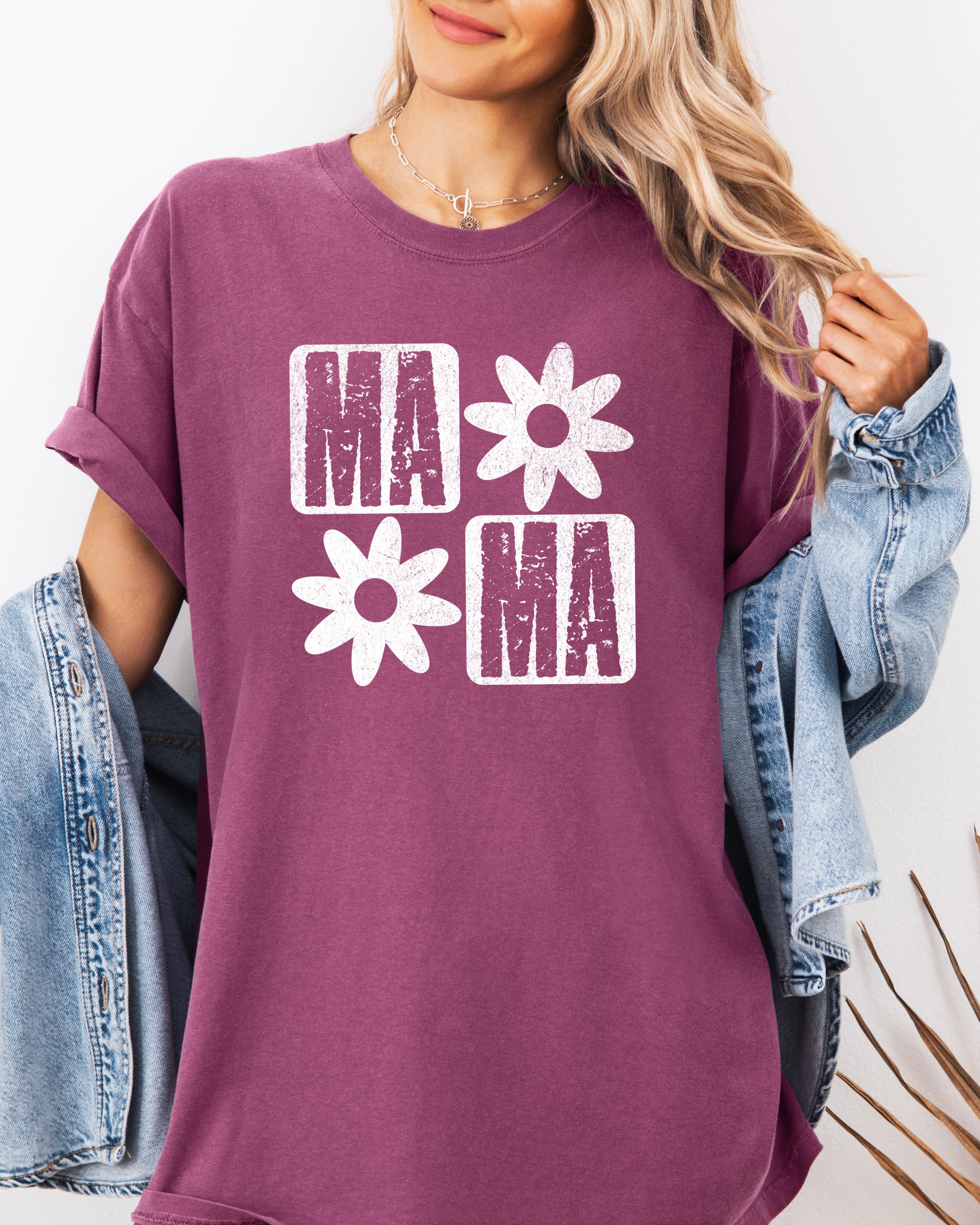 Mama Flower Comfort Colors T Shirt