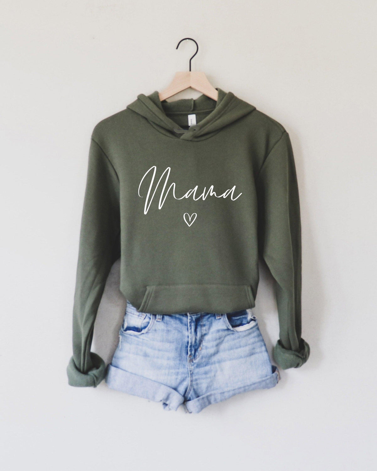 Mama Heart Underneath Sponge Fleece hoodie Sweatshirt