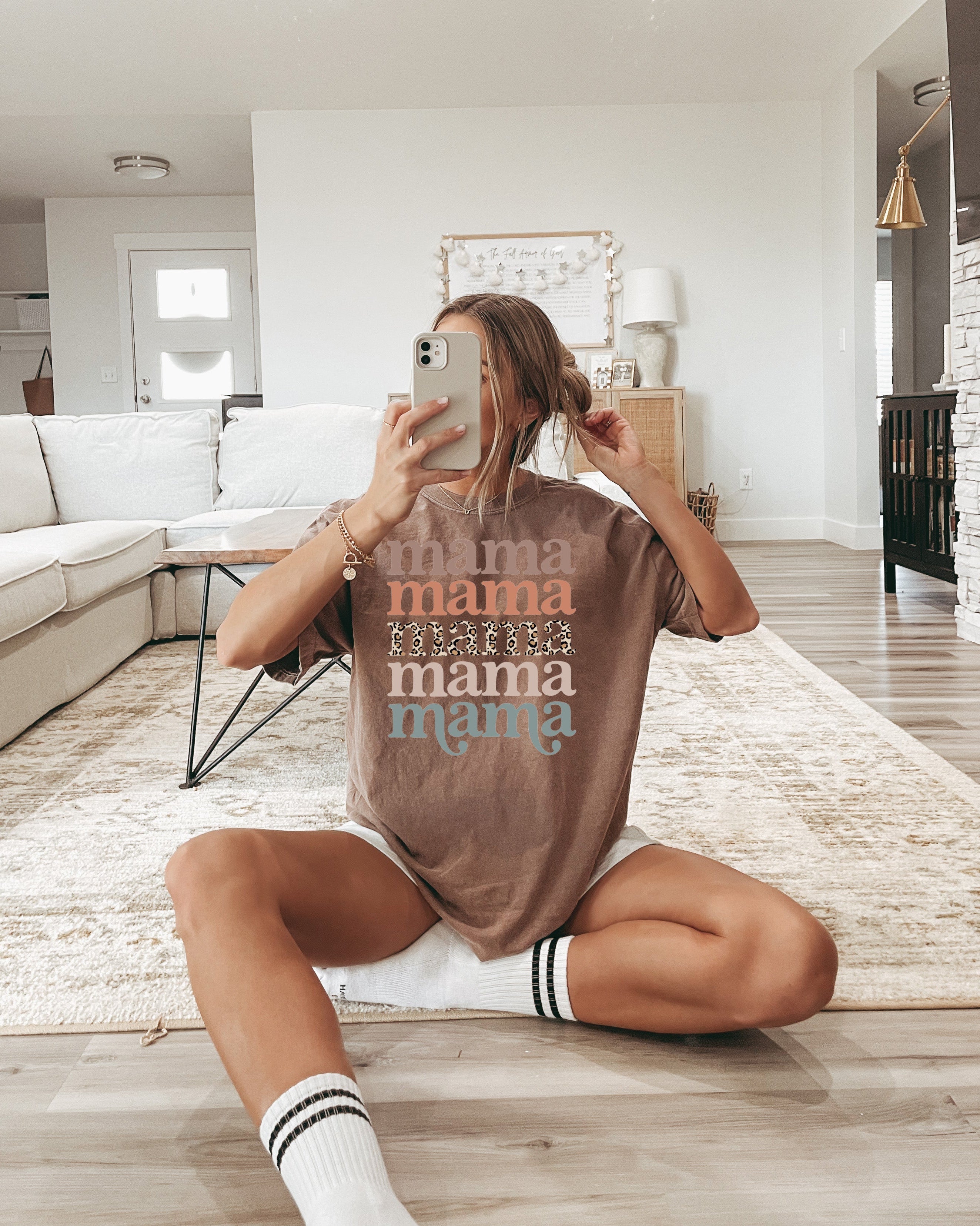 Mama Leopard Comfort Colors Graphic Tees