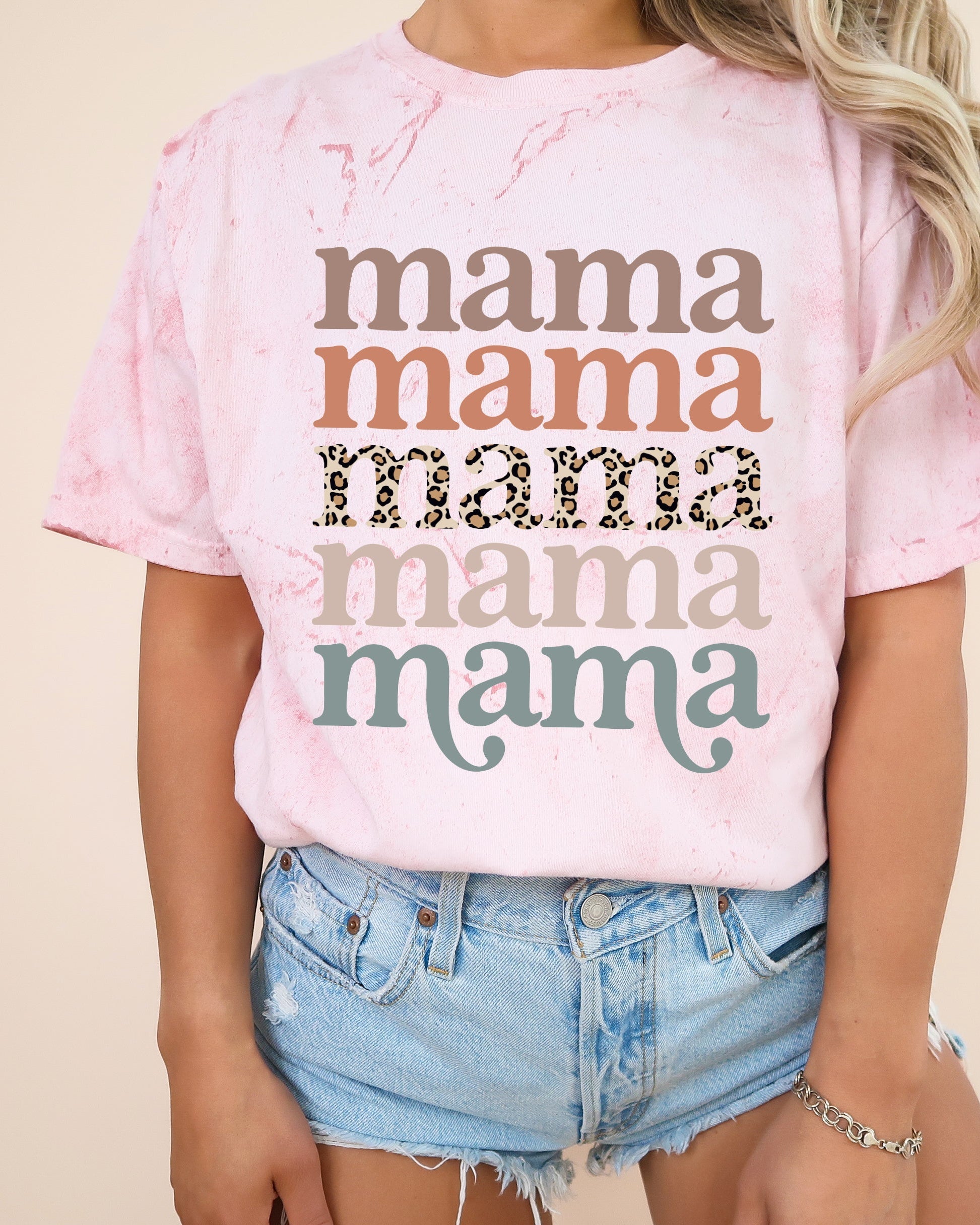 Mama Leopard Comfort Colors Graphic Tees