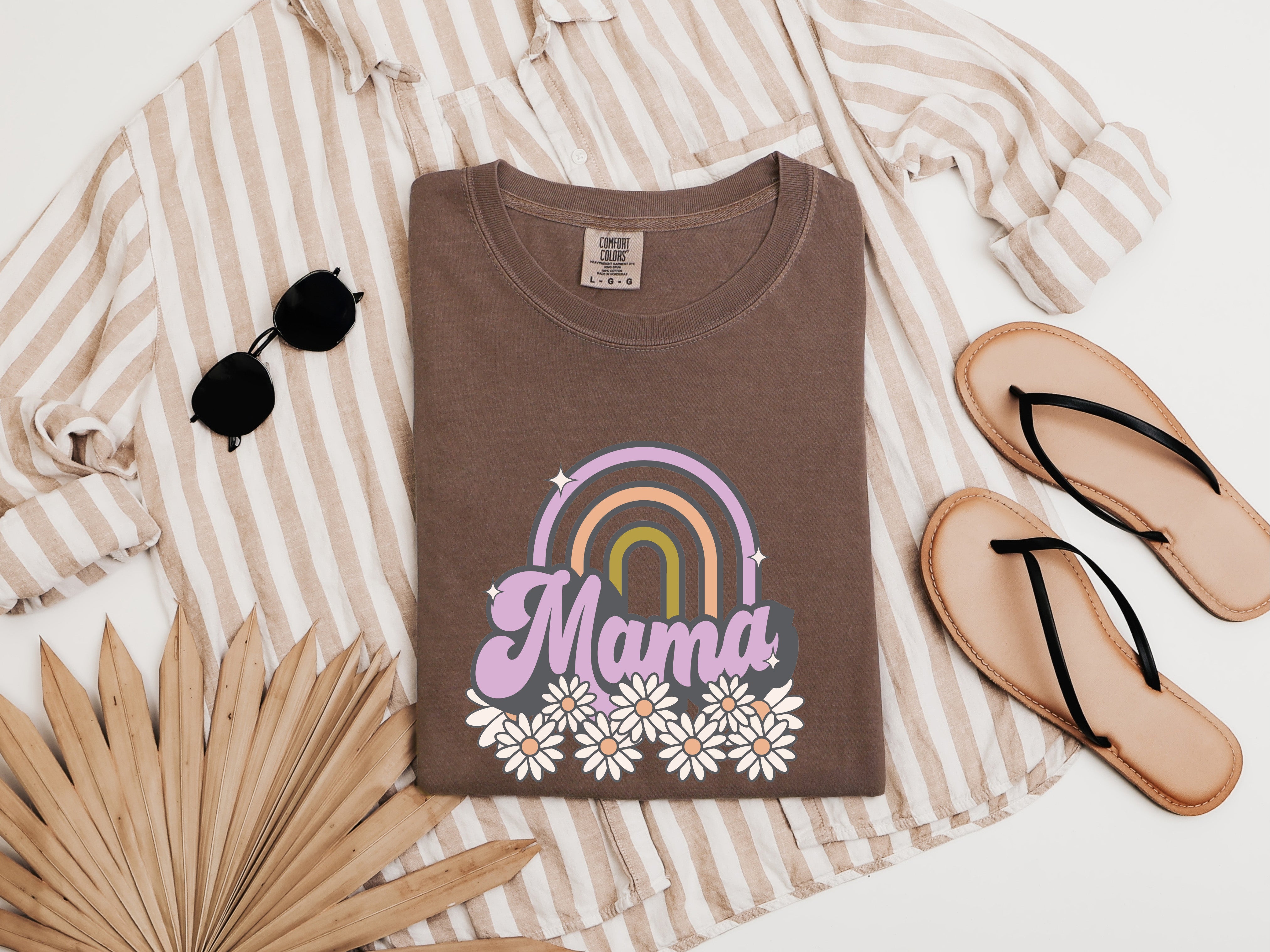 Mama Rainbow Comfort Colors T Shirt