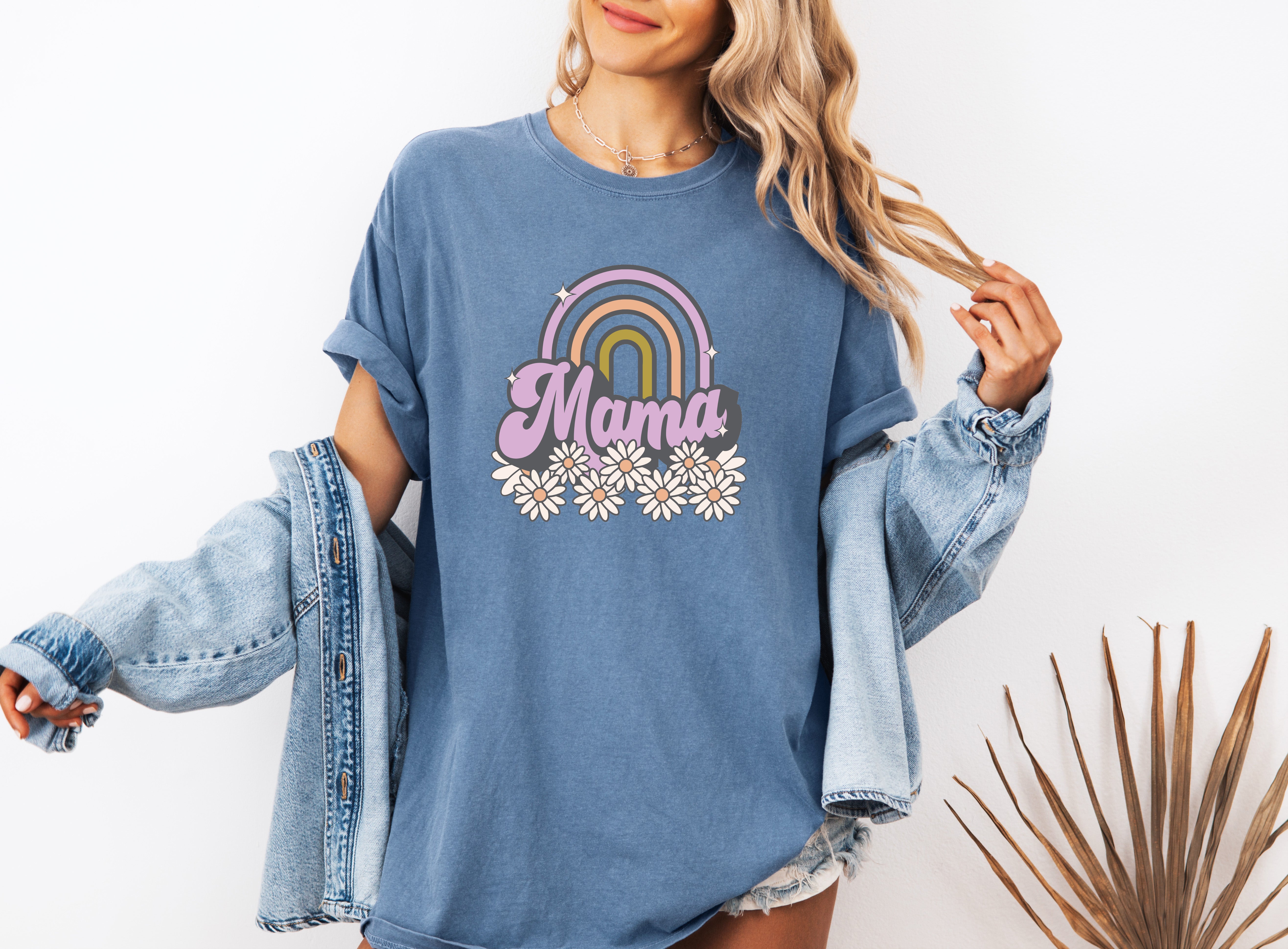 Mama Rainbow Comfort Colors T Shirt