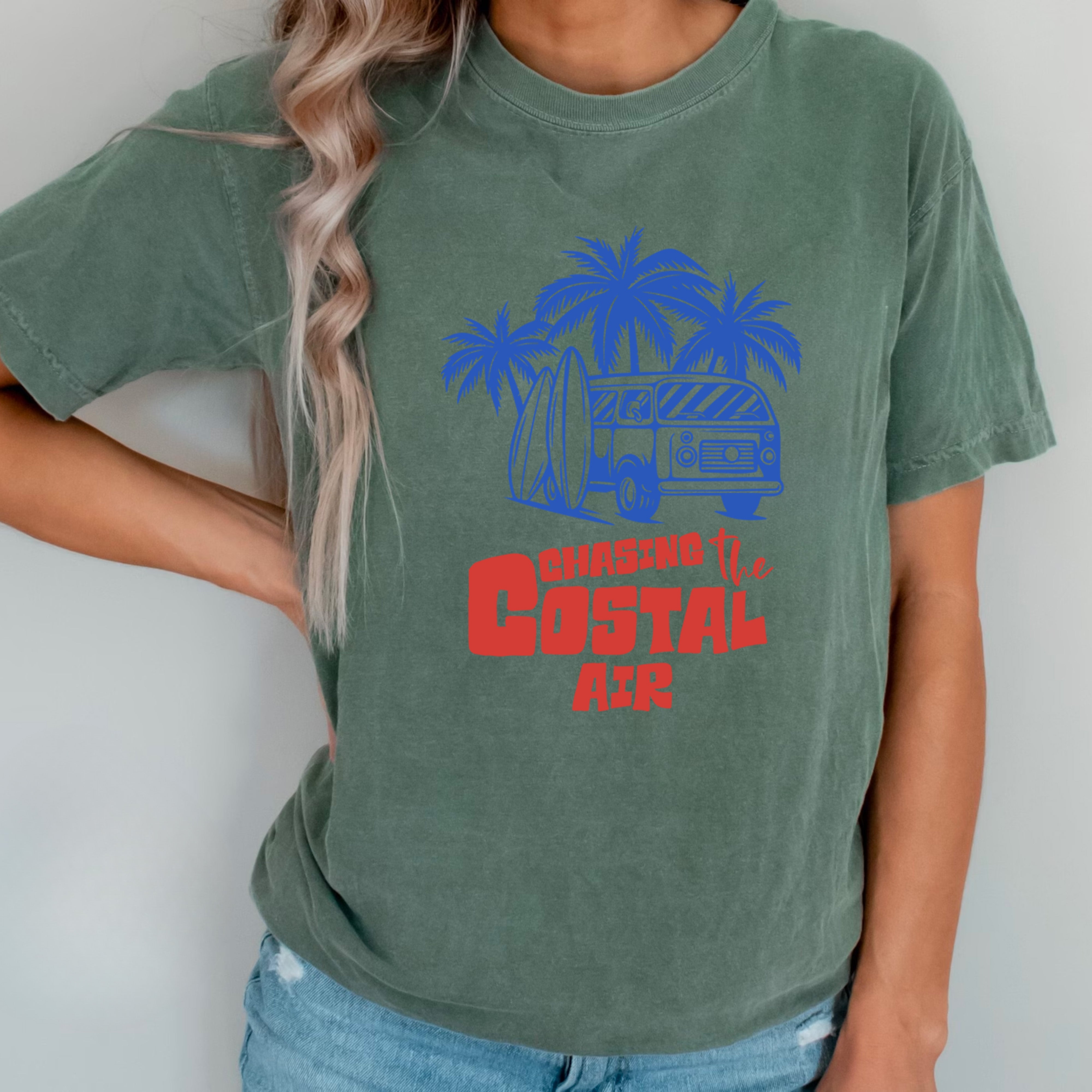 Chasing the ocean air Beach Nature Comfort Colors T Shirt Vacation Lake Summer