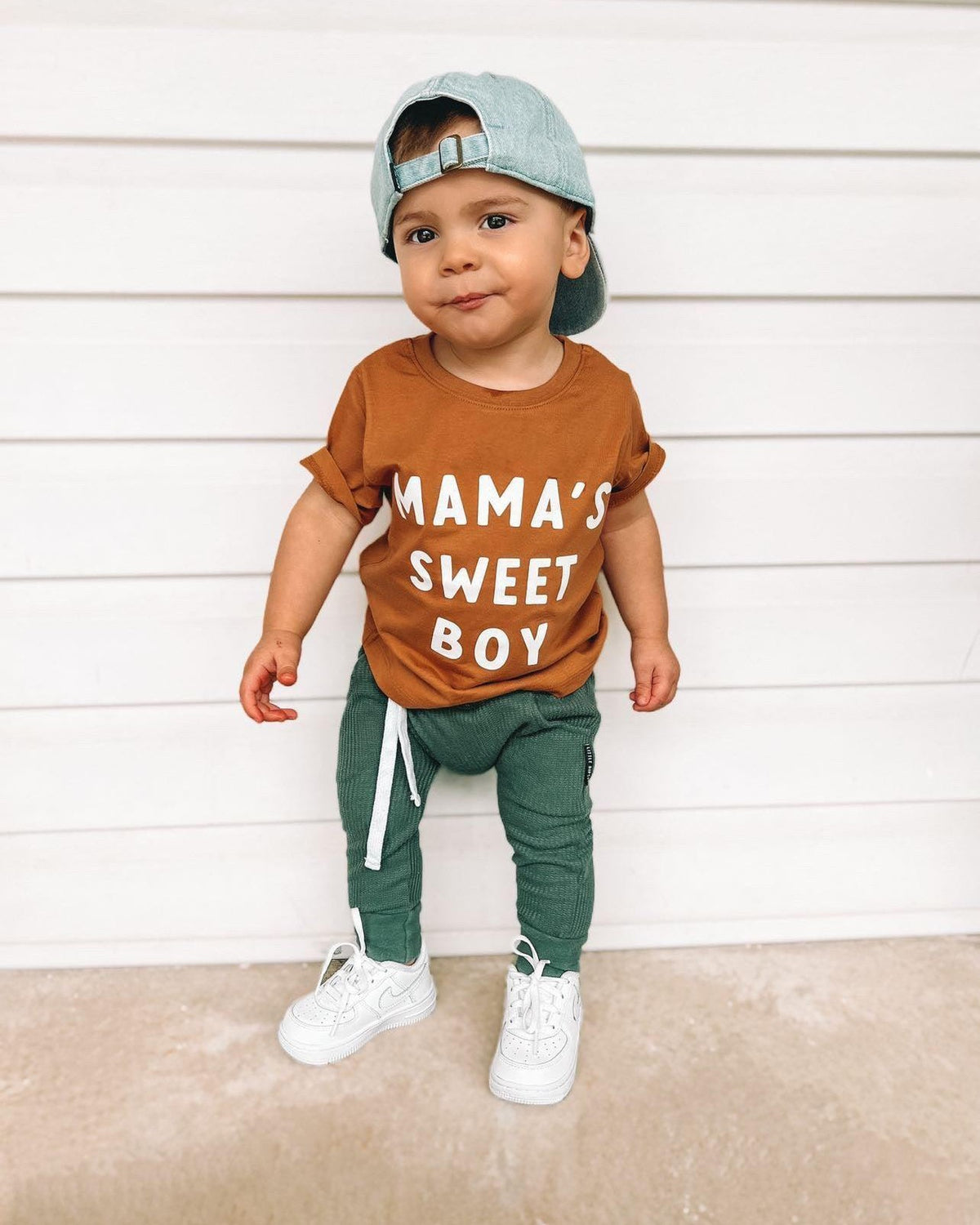 Mama's Sweet Boy Organic Cotton Baby And Kids Tee