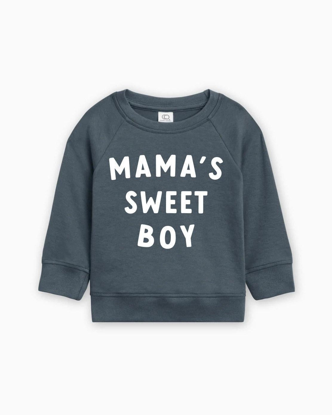 Mama's Sweet Boy Valentine's Day Baby Toddler Organic Cotton Pullover