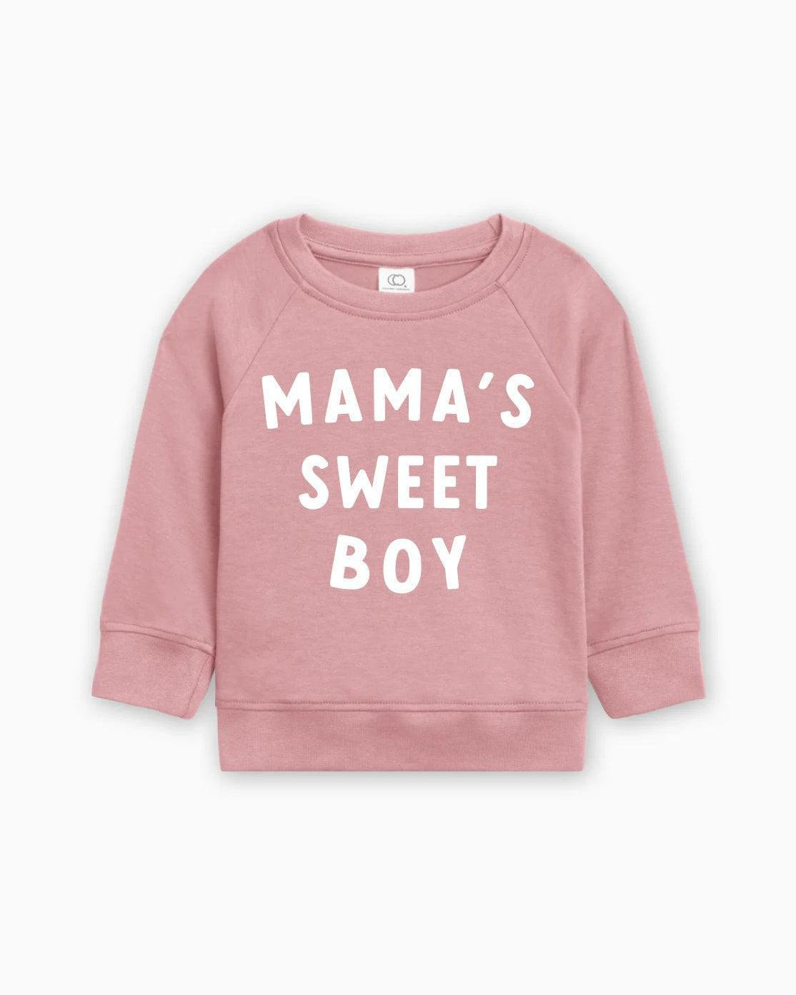 Mama's Sweet Boy Valentine's Day Baby Toddler Organic Cotton Pullover