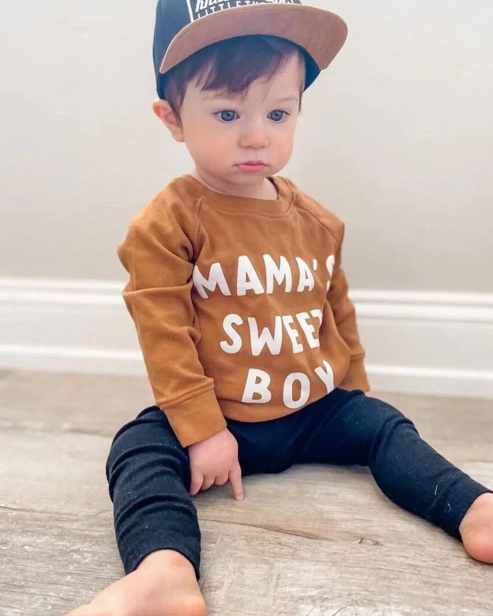 Mama's Sweet Boy Valentine's Day Baby Toddler Organic Cotton Pullover