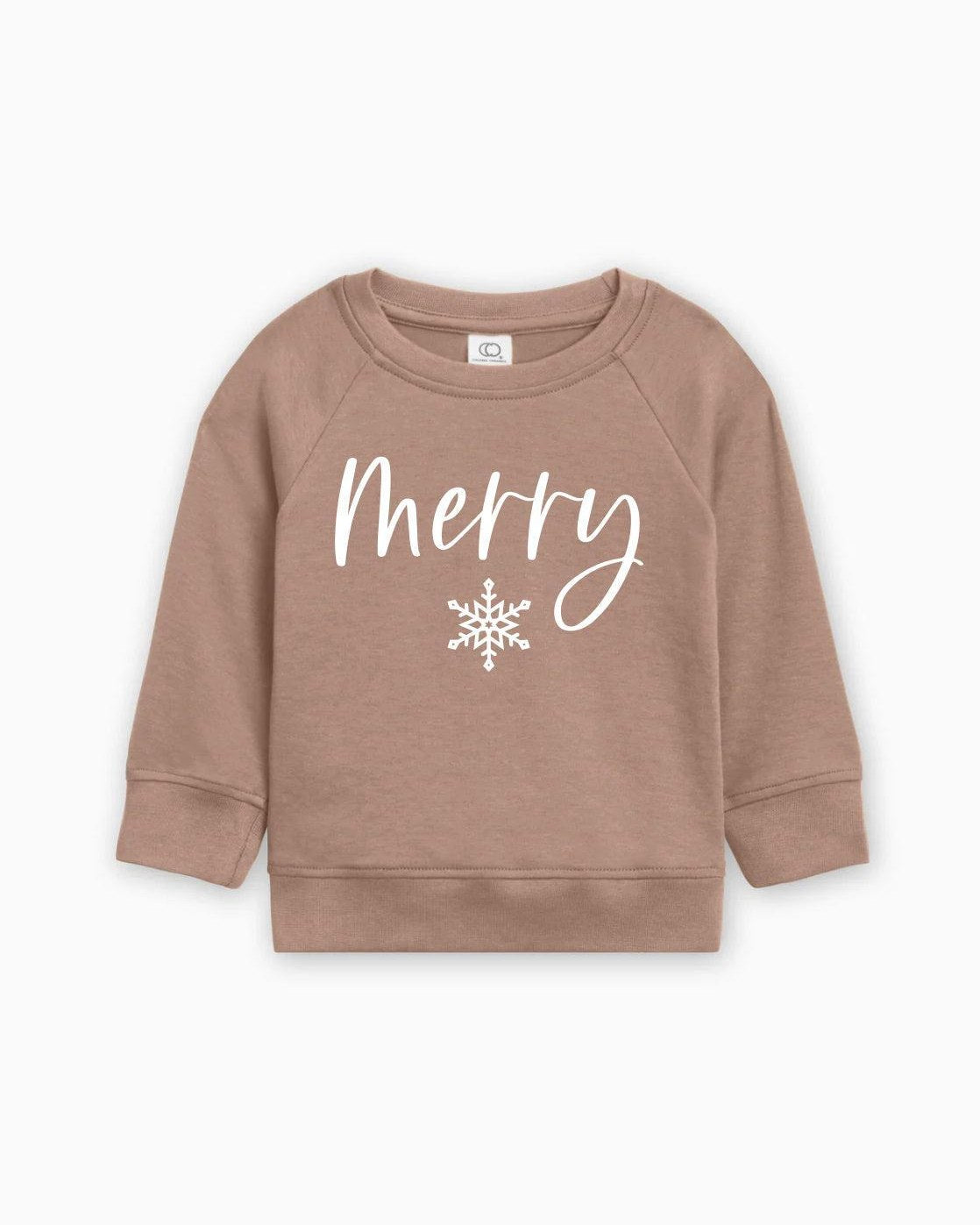 Merry Christmas Snowflake Organic Cotton Baby Toddler Pullover