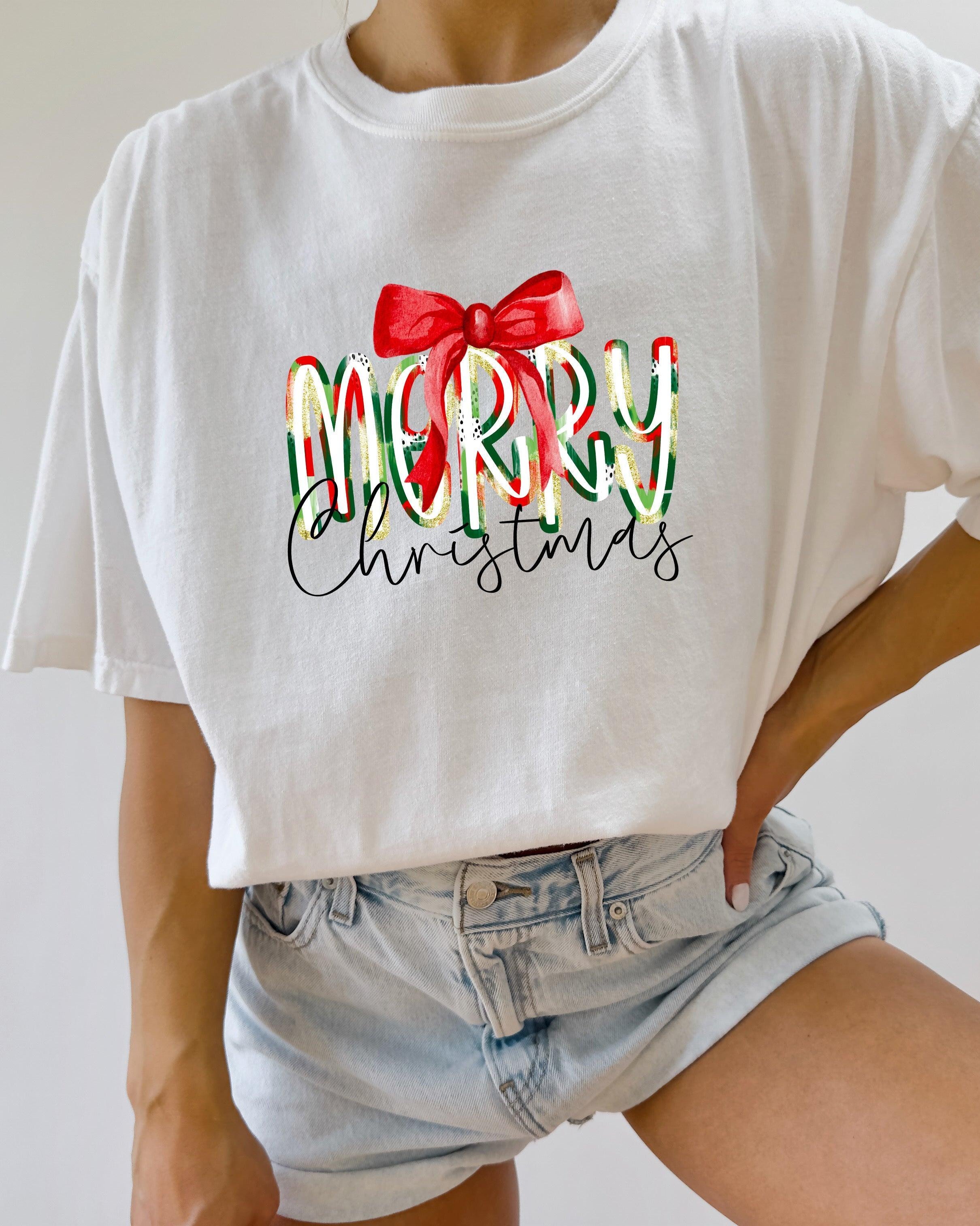 Merry Christmas Winter Fall Holiday Christmas Autumn Comfort Colors Garment Dyed T Shirt