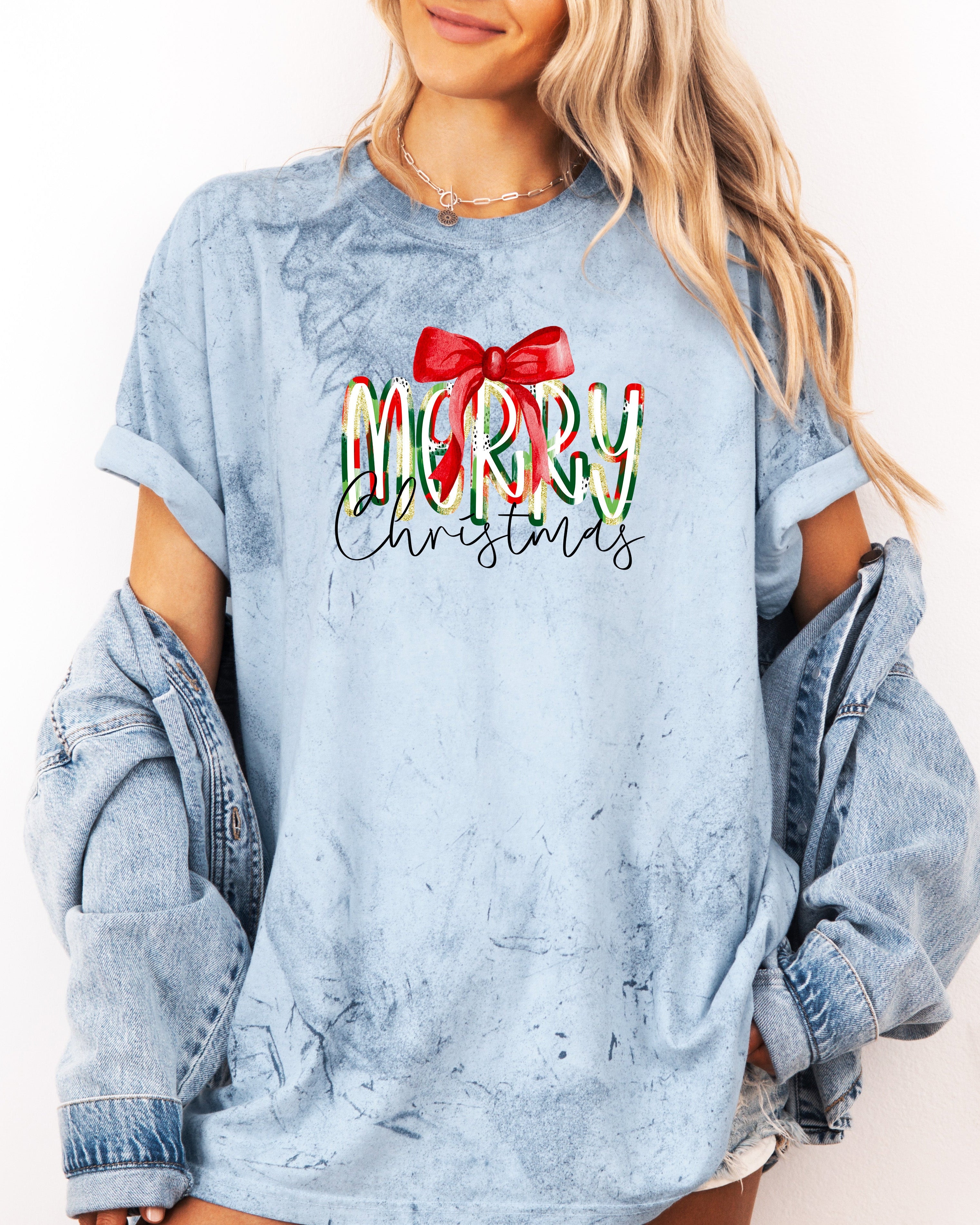 Merry Christmas Winter Fall Holiday Christmas Autumn Comfort Colors Garment Dyed T Shirt